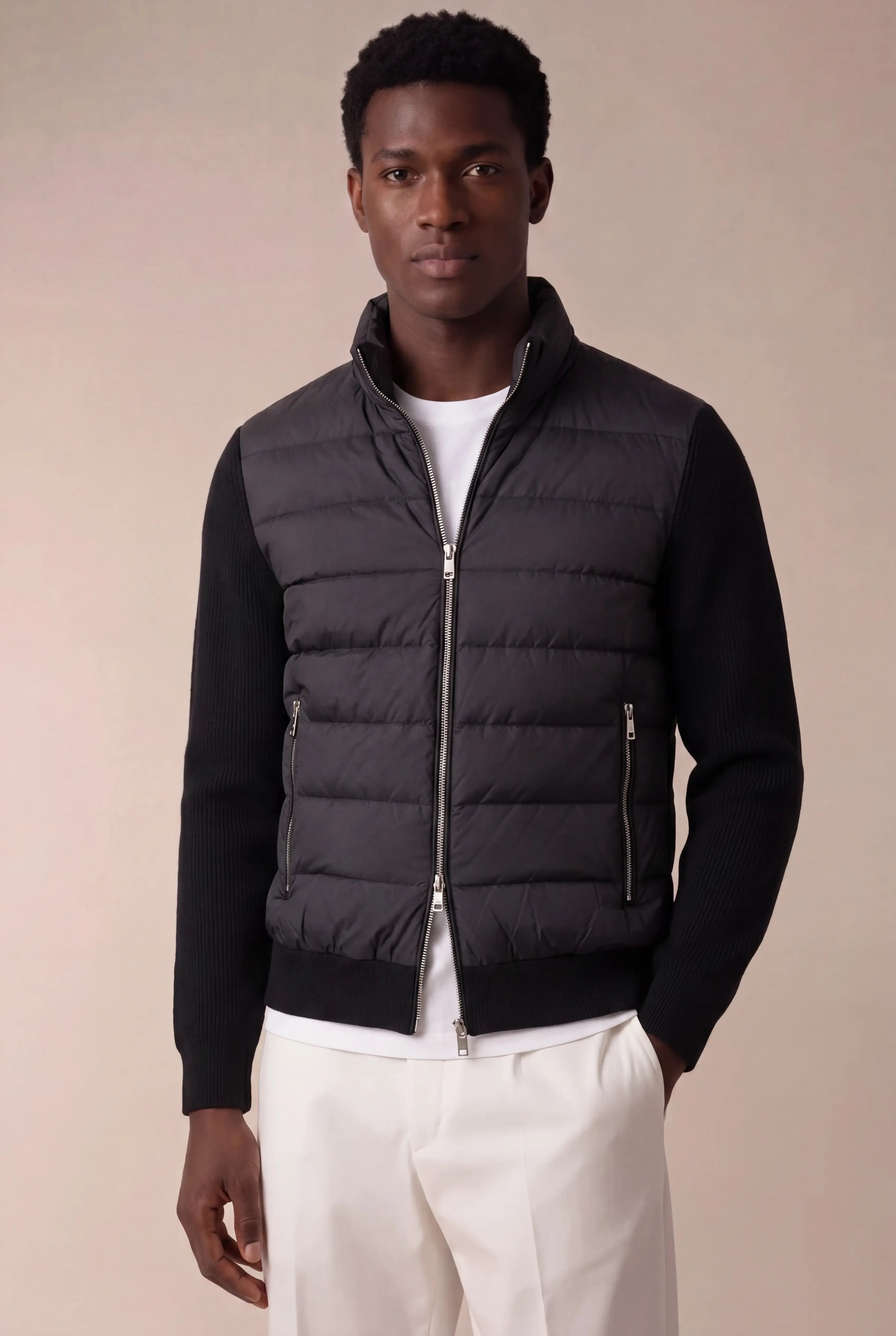 Parma Quilted Knit Jacket Black