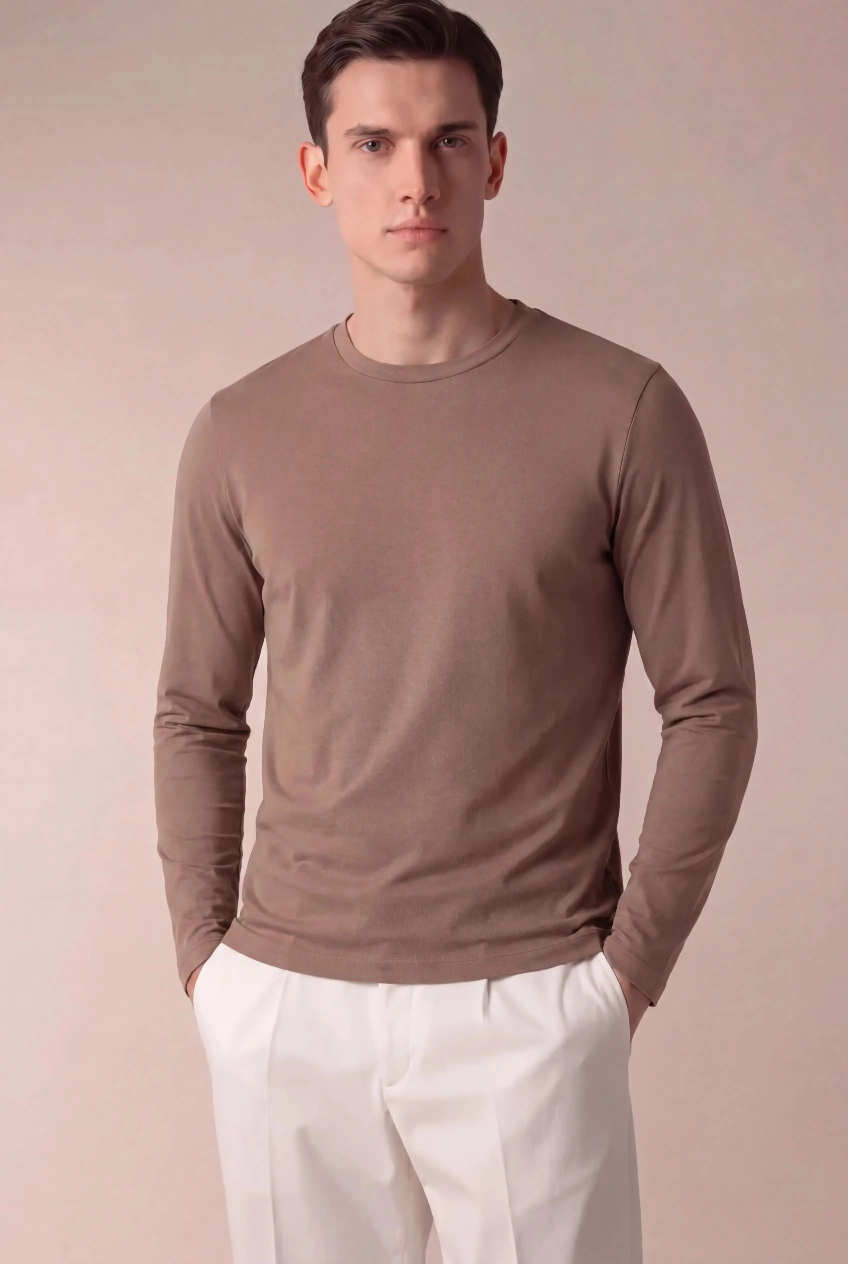 Tivano Long Sleeve Tee Taupe