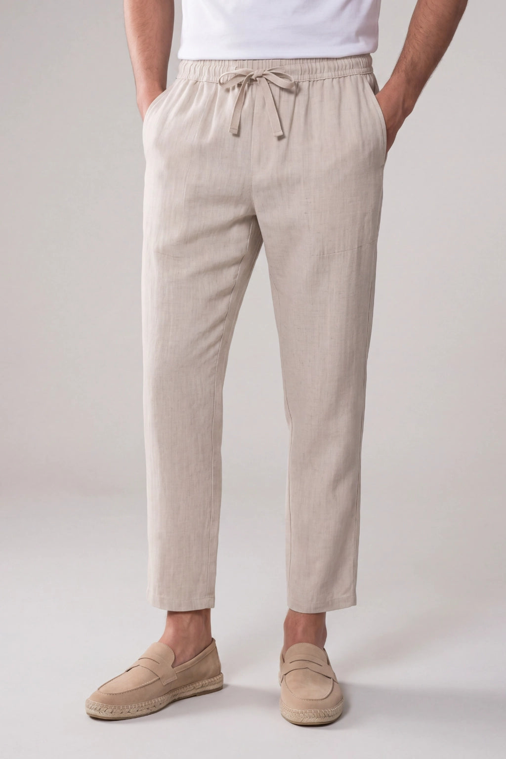 Belvaro Linen Trousers Beige