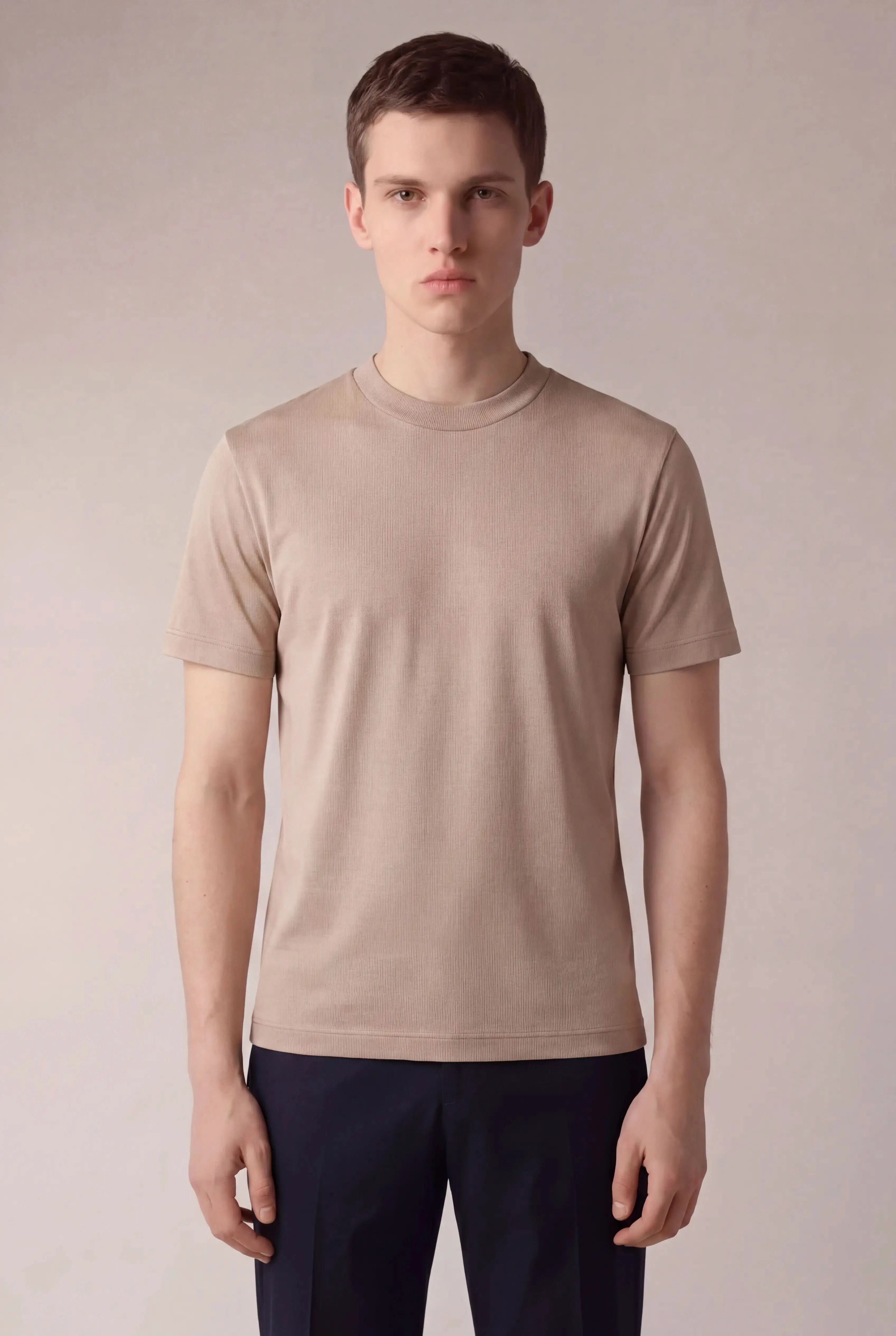 Delvino Cotton Tee Desert Sand