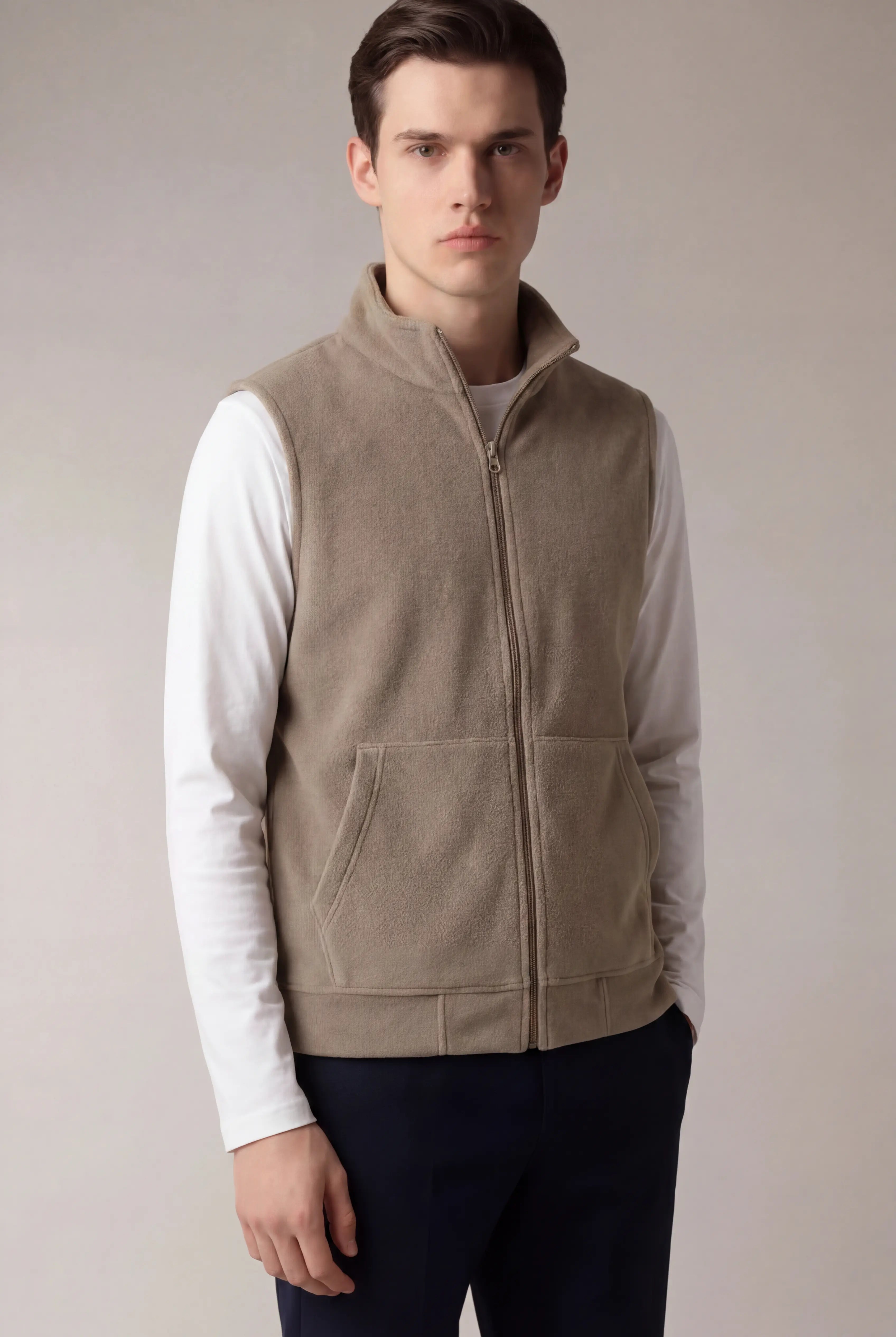 Corvaro Fleece Vest Beige