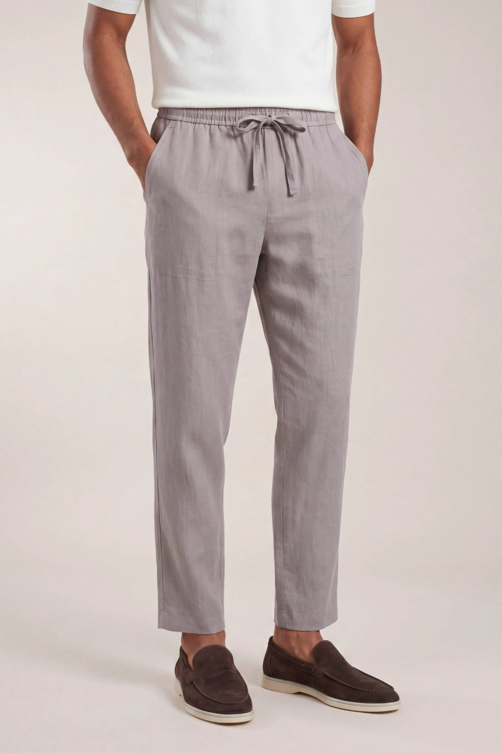 Belvaro Linen Trousers Gray