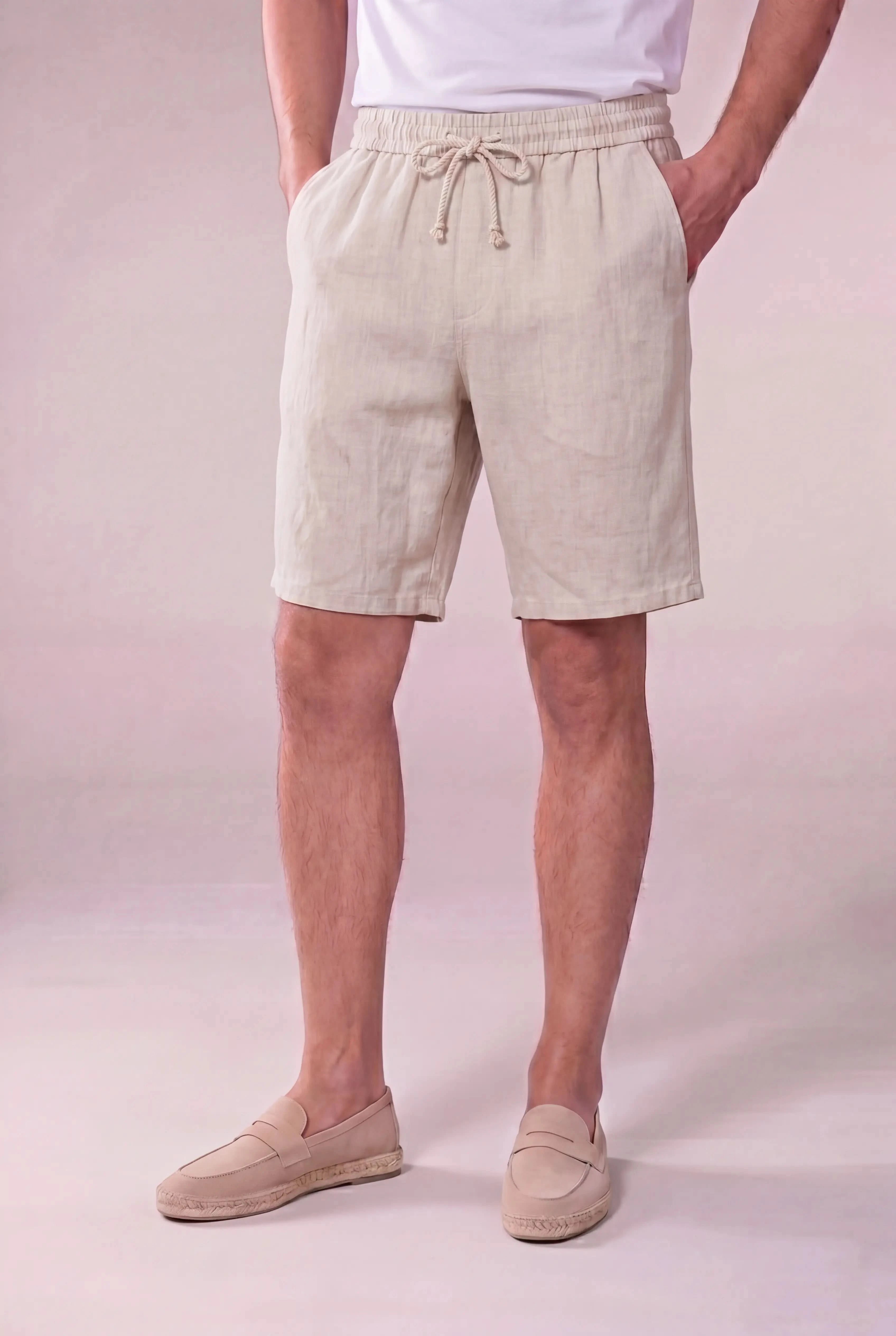 Lecce Linen Shorts Beige