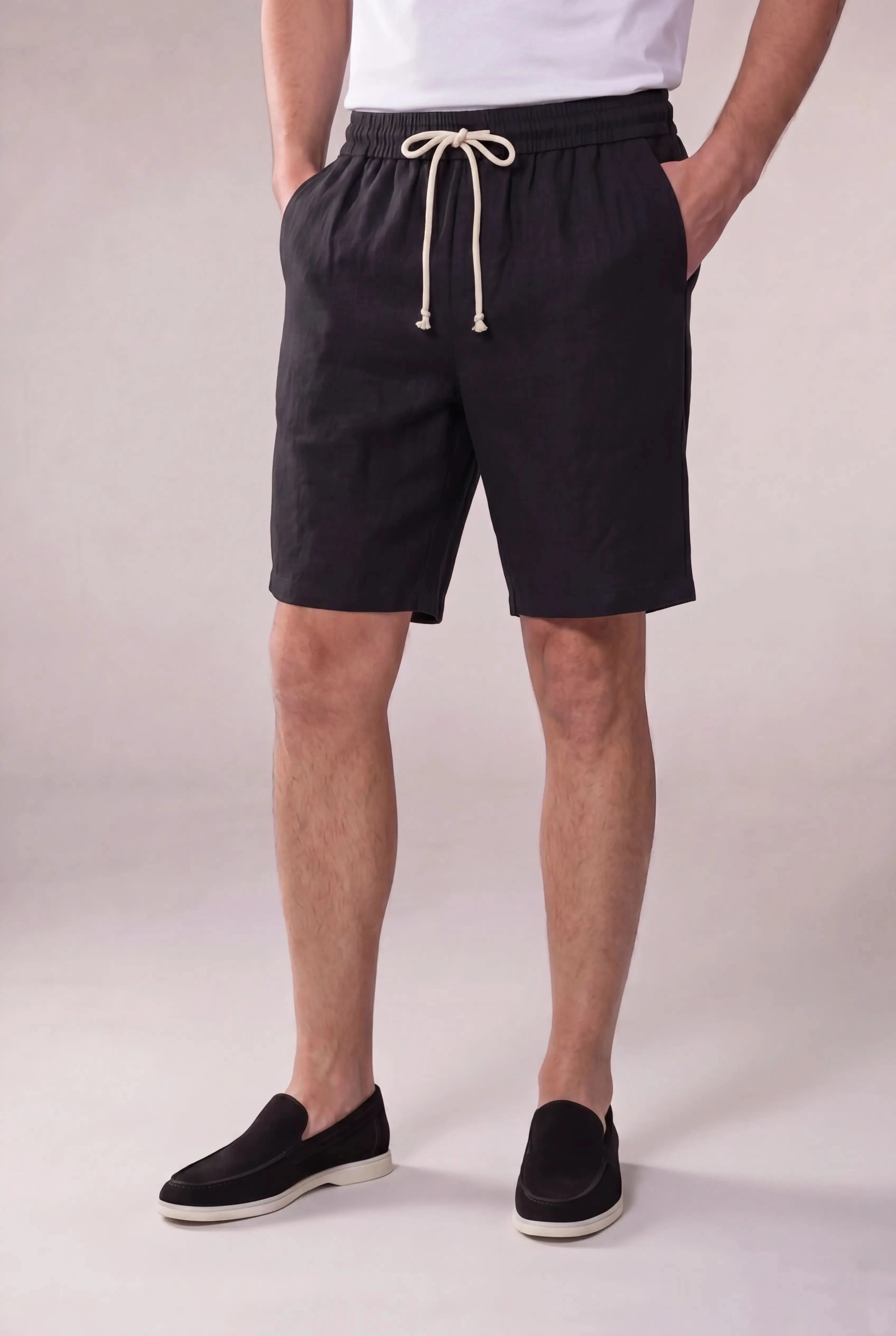 Lecce Linen Shorts Black