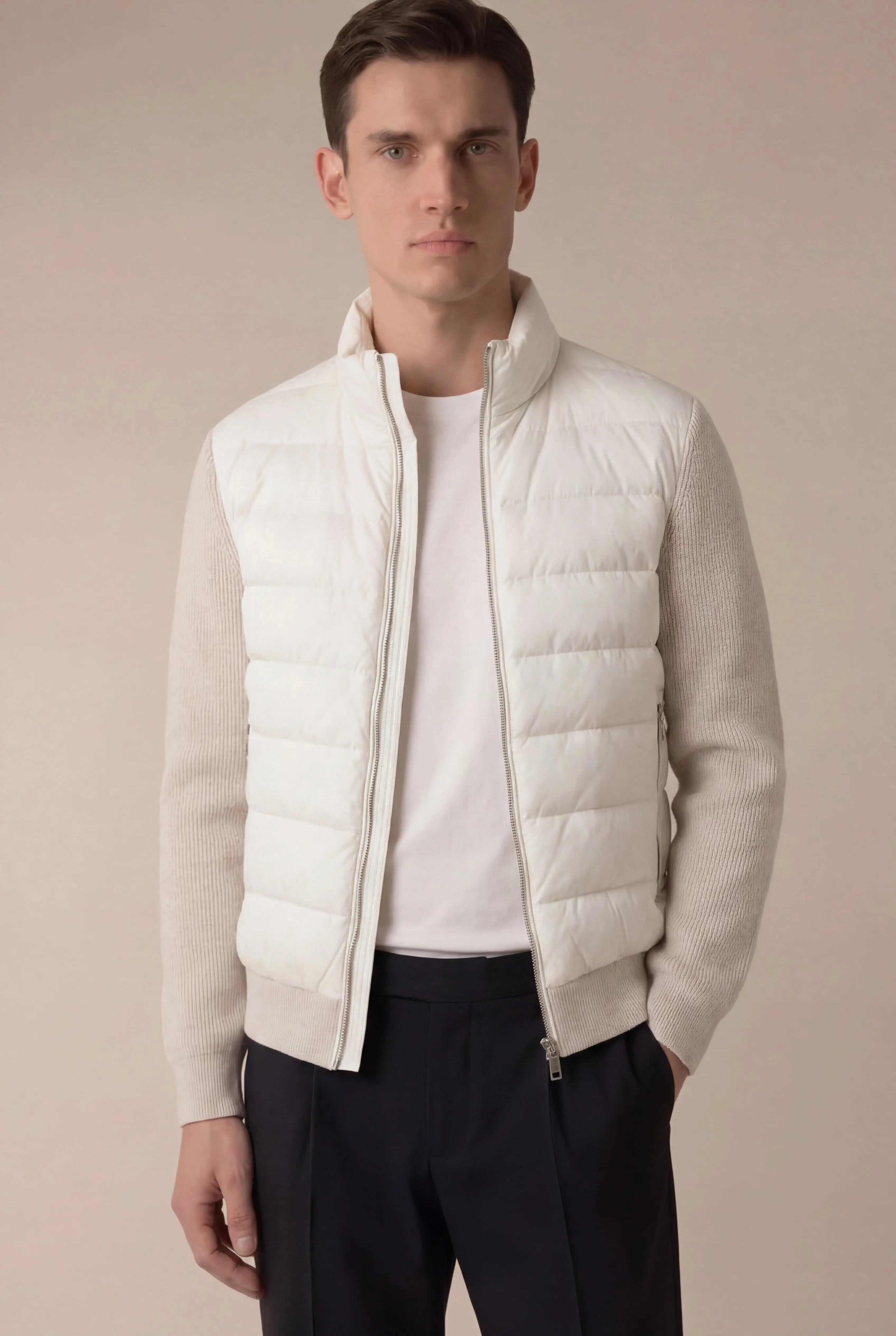 Parma Quilted Knit Jacket White