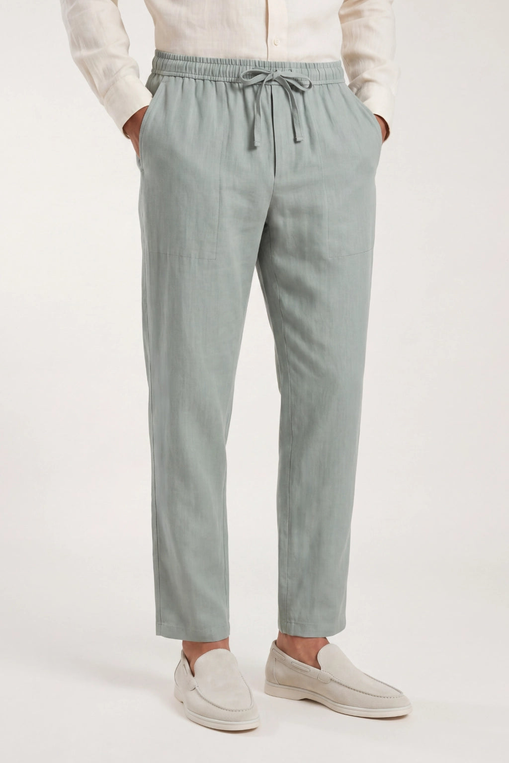 Belvaro Linen Trousers Green