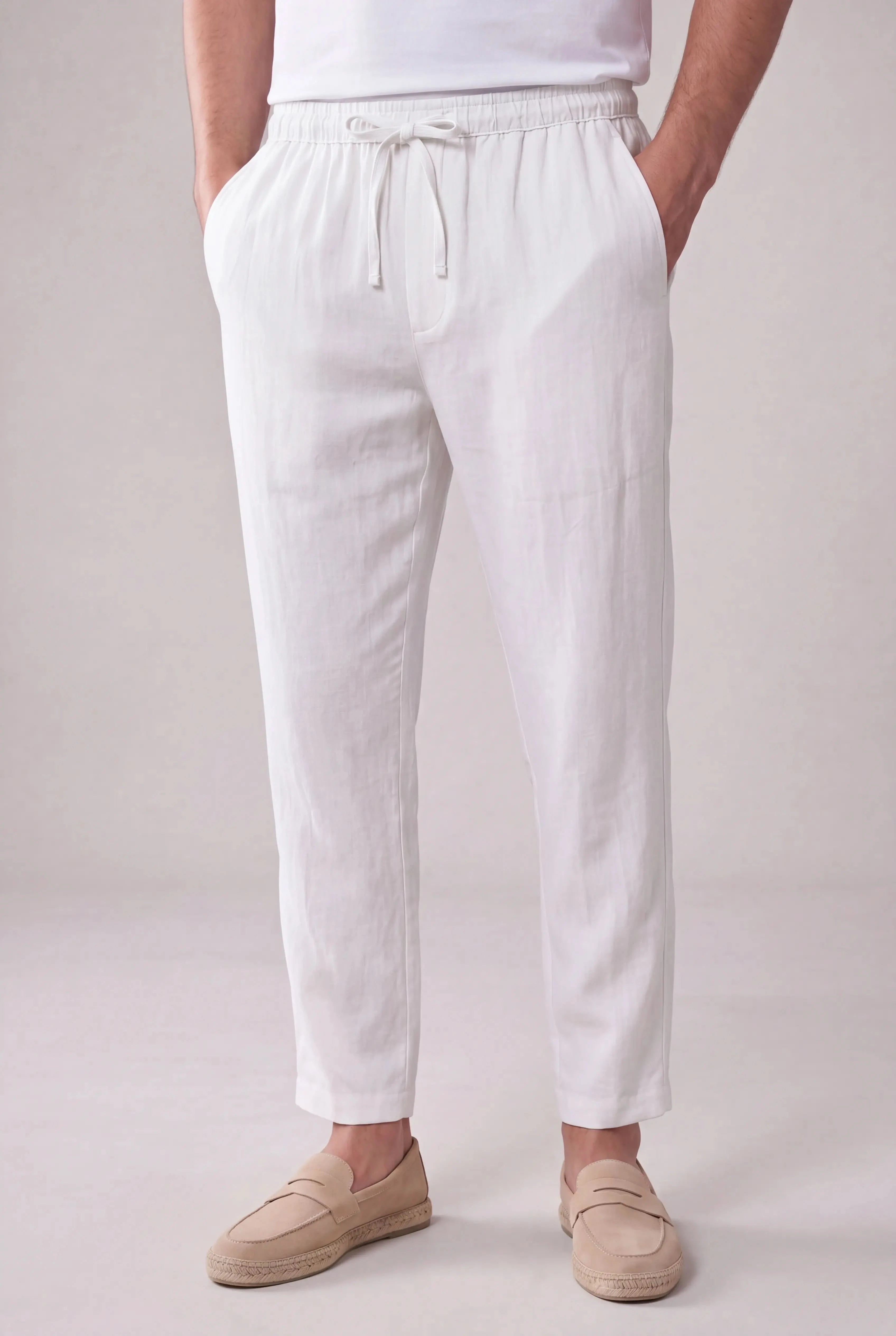 Marvaro Linen Trousers White