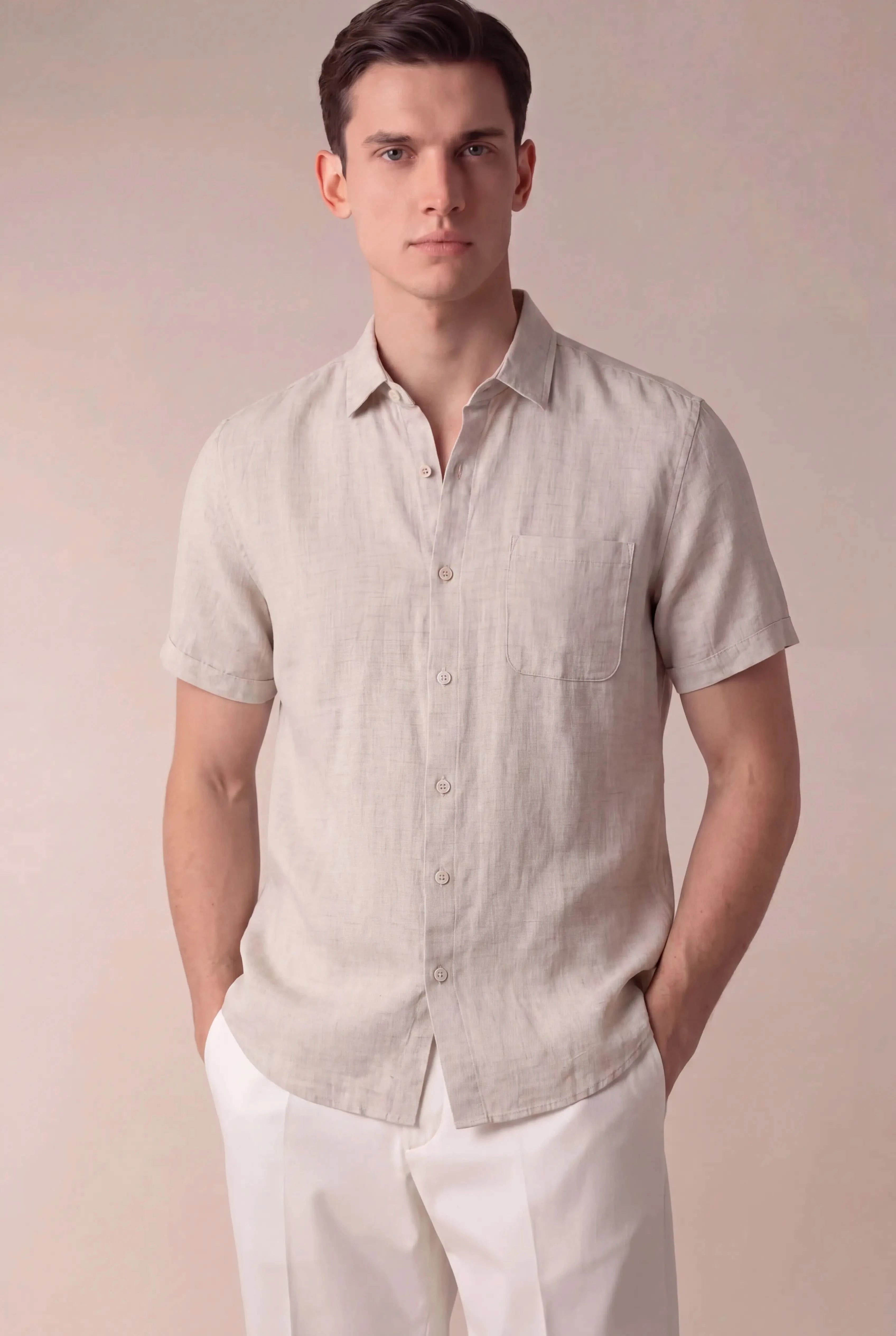 Relvino Linen Shirt Beige