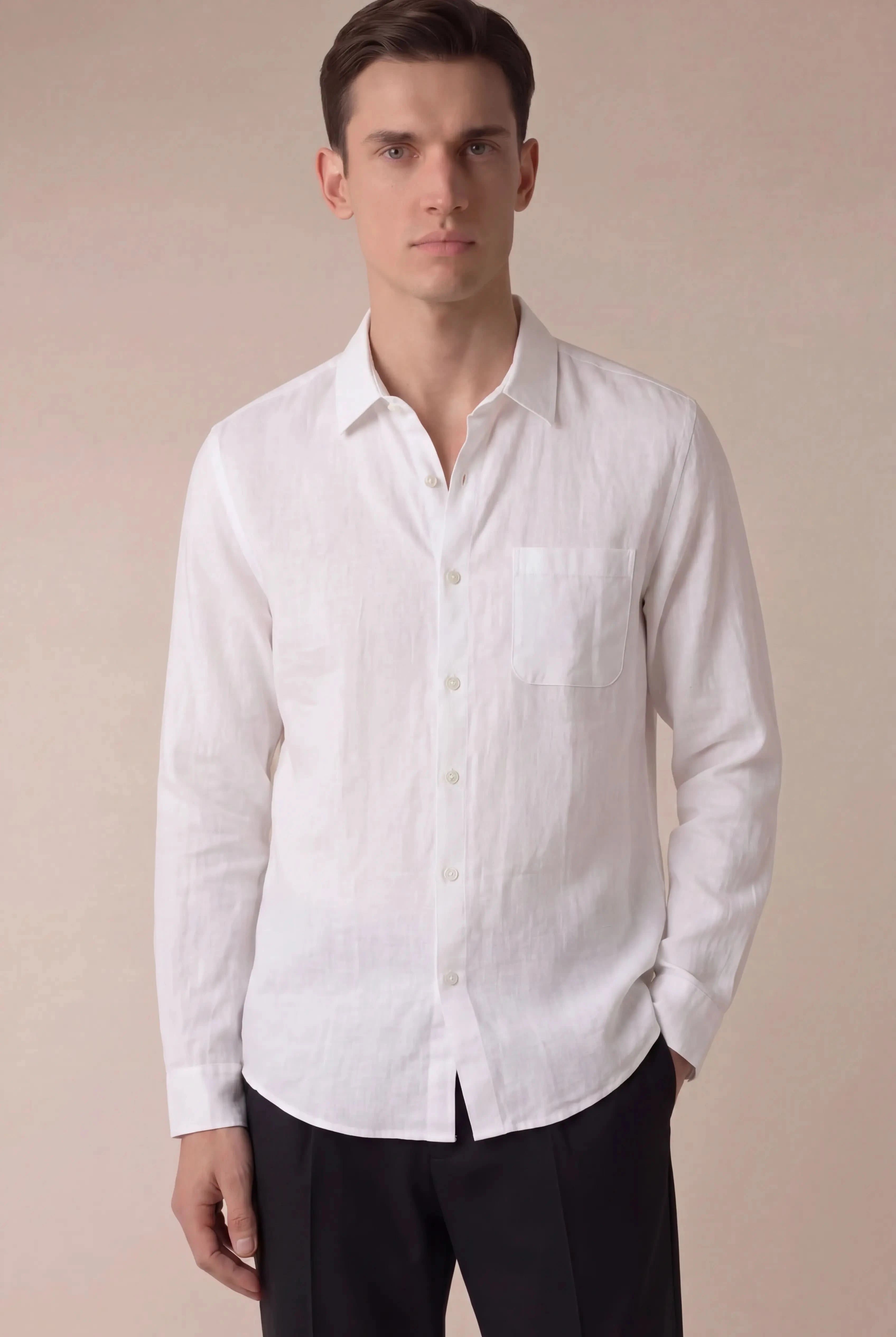 Parvino Linen Shirt White