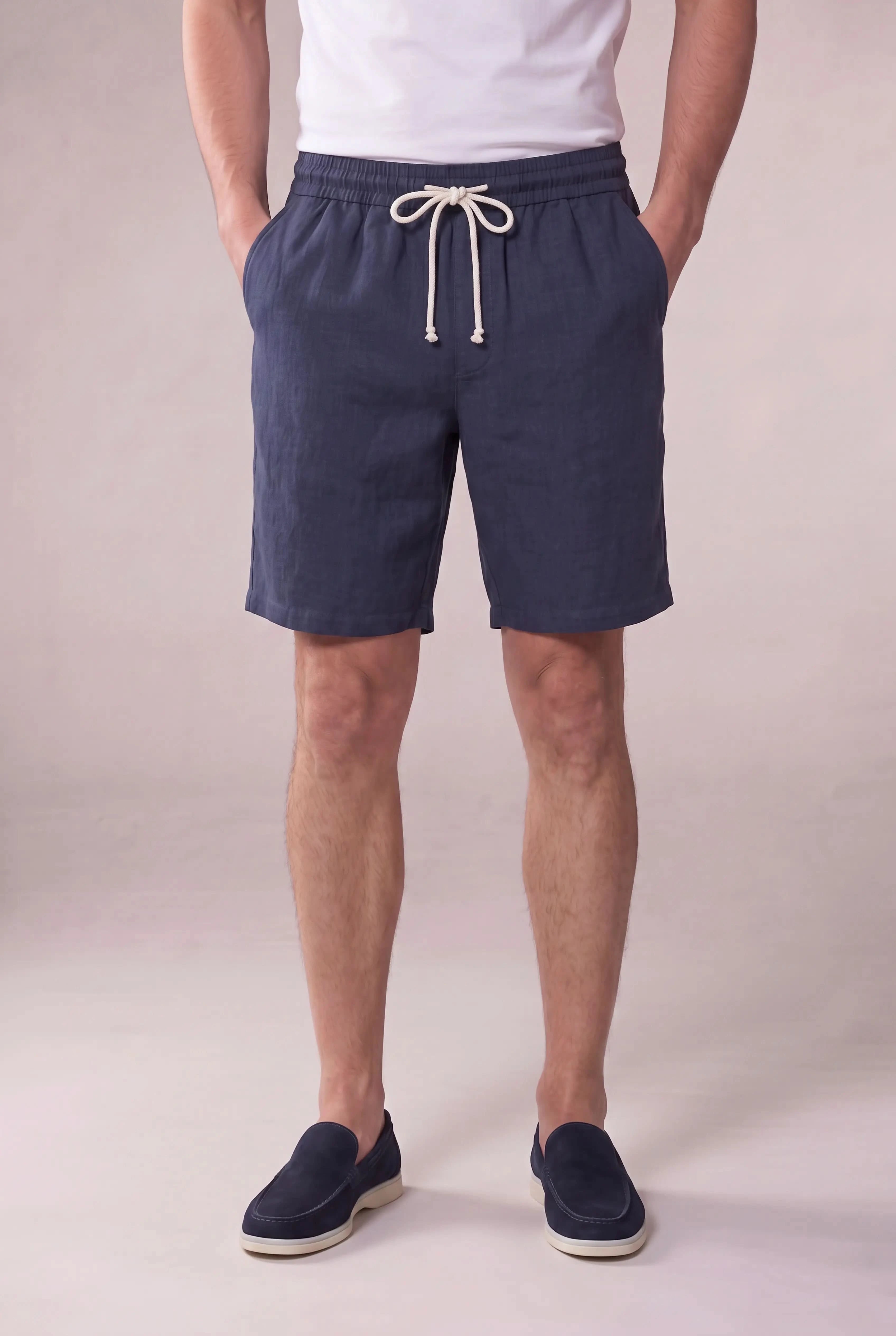 Lecce Linen Shorts Navy