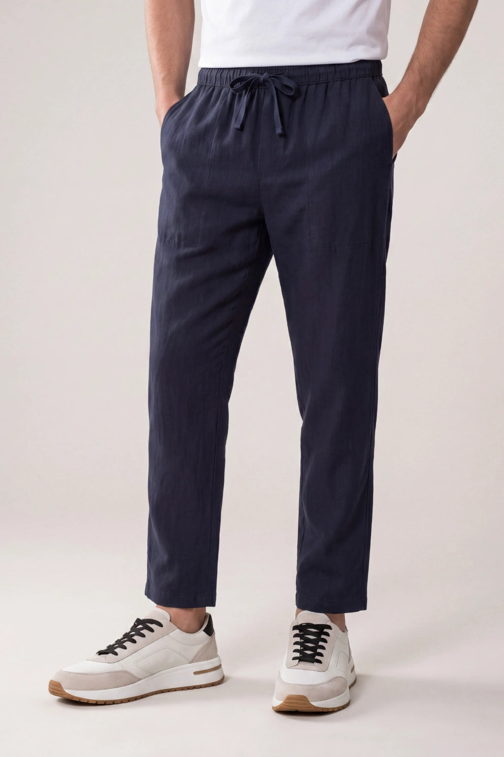 Belvaro Linen Trousers Blue