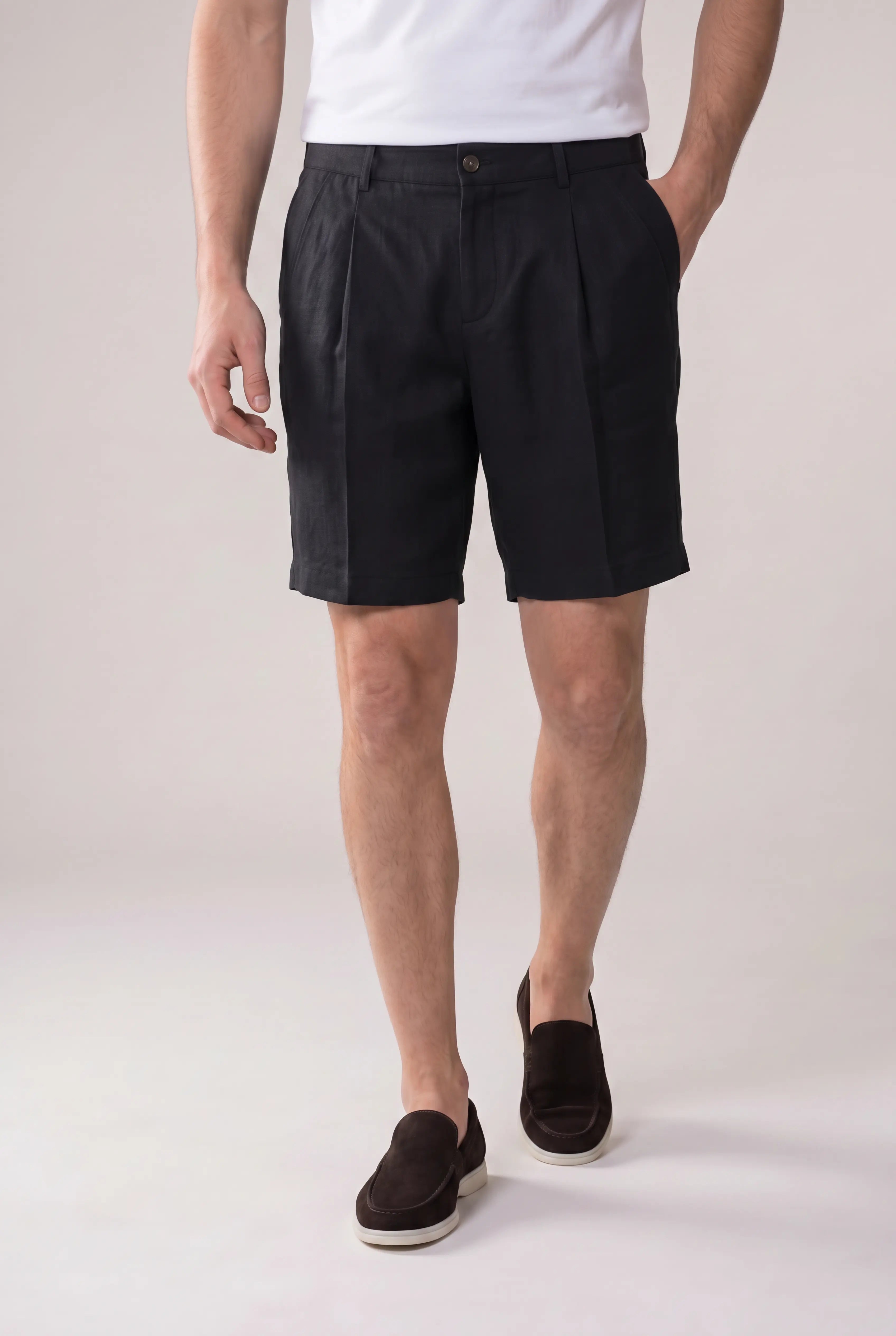 Orvieto Linen Shorts Black
