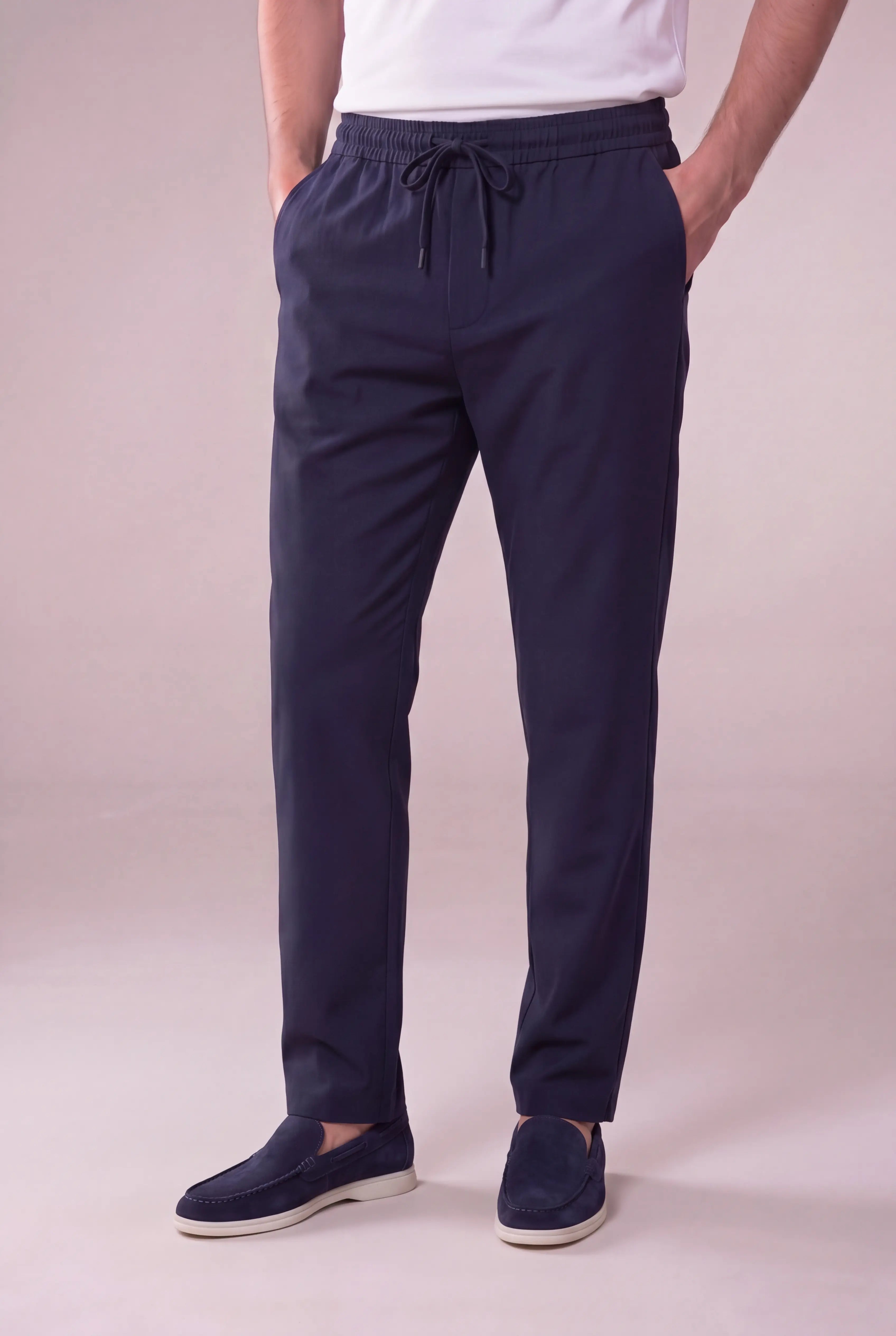 Prentino Tencel Trousers Navy