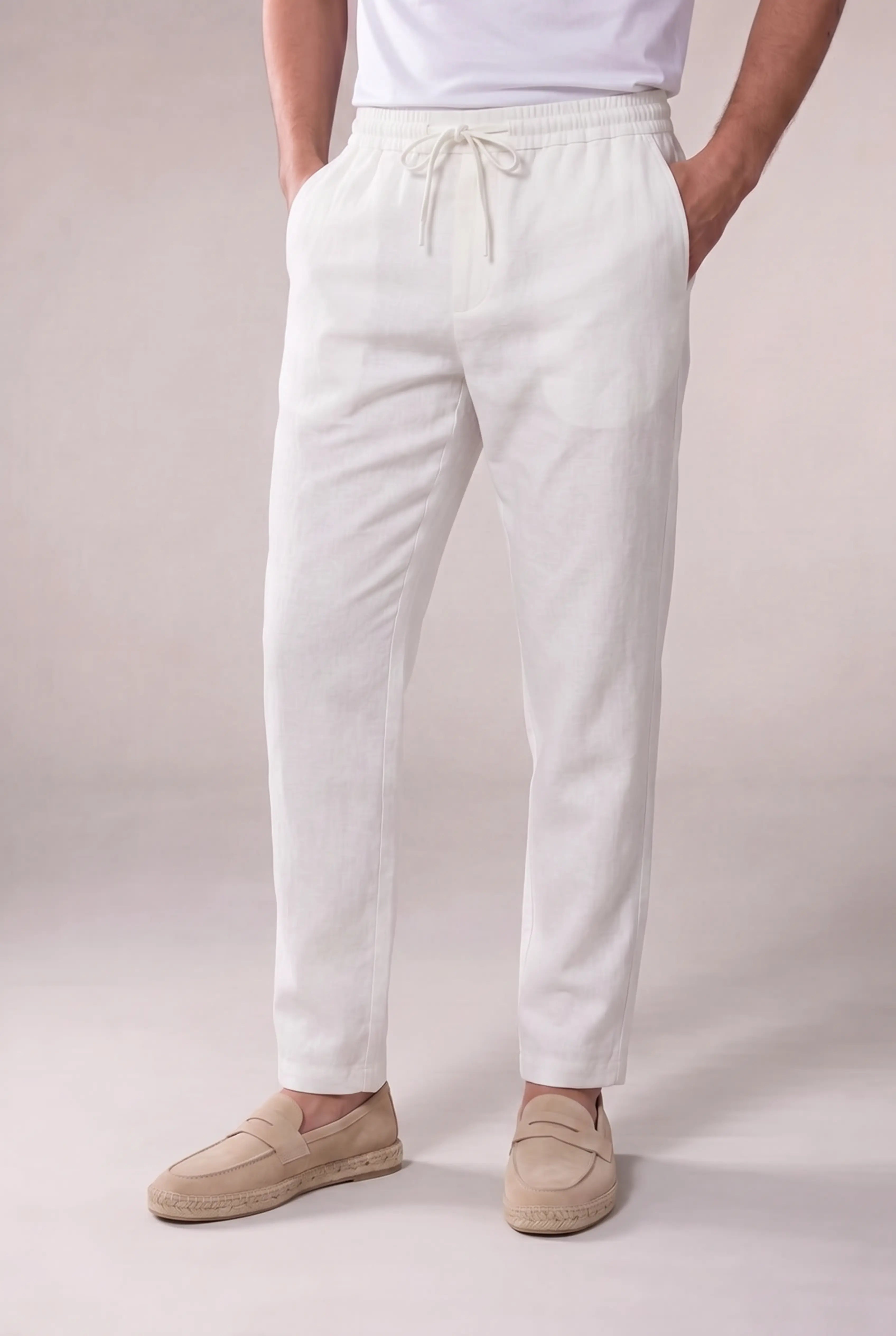 Prentino Tencel Trousers White