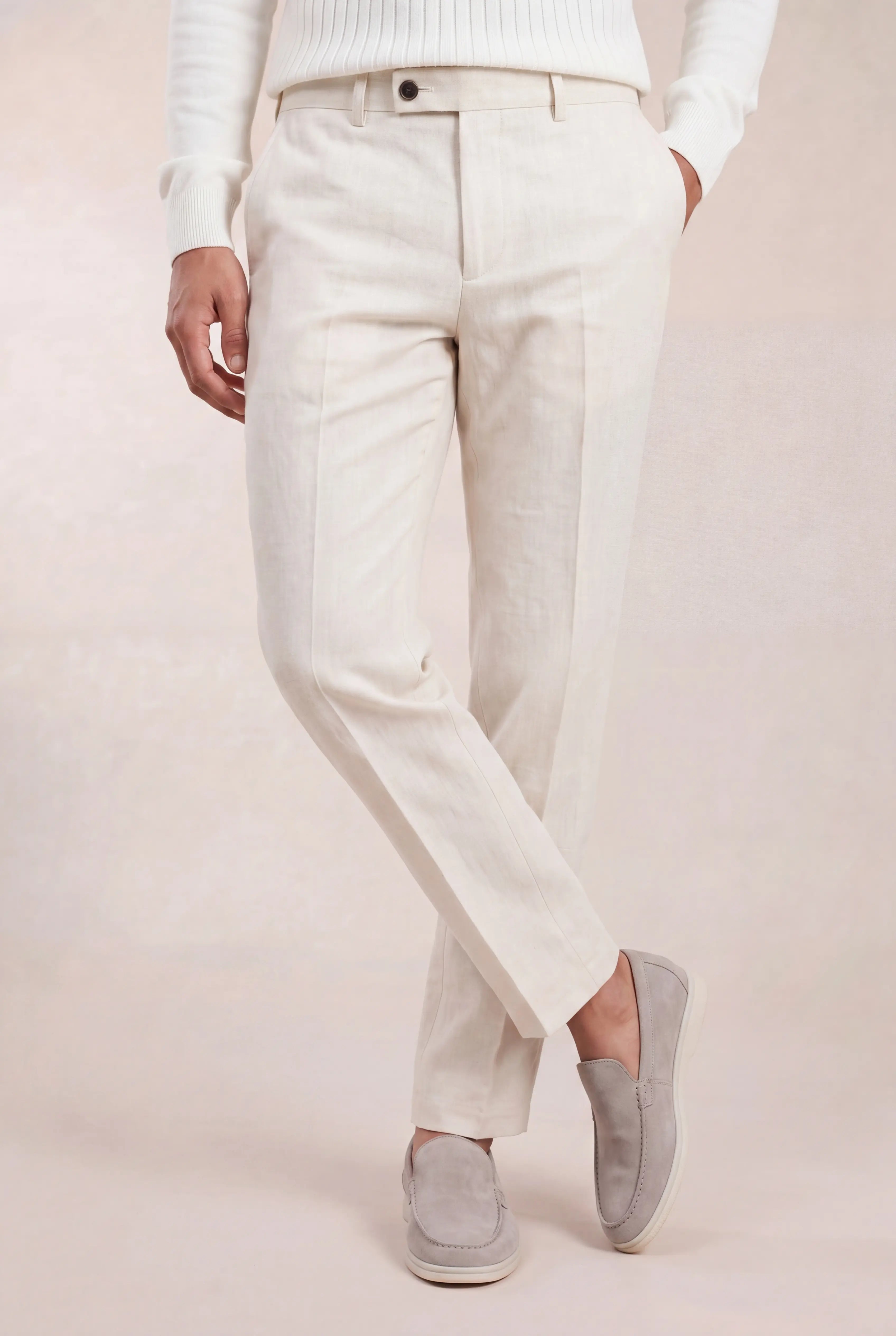 Brelvino Linen Trousers Light Beige