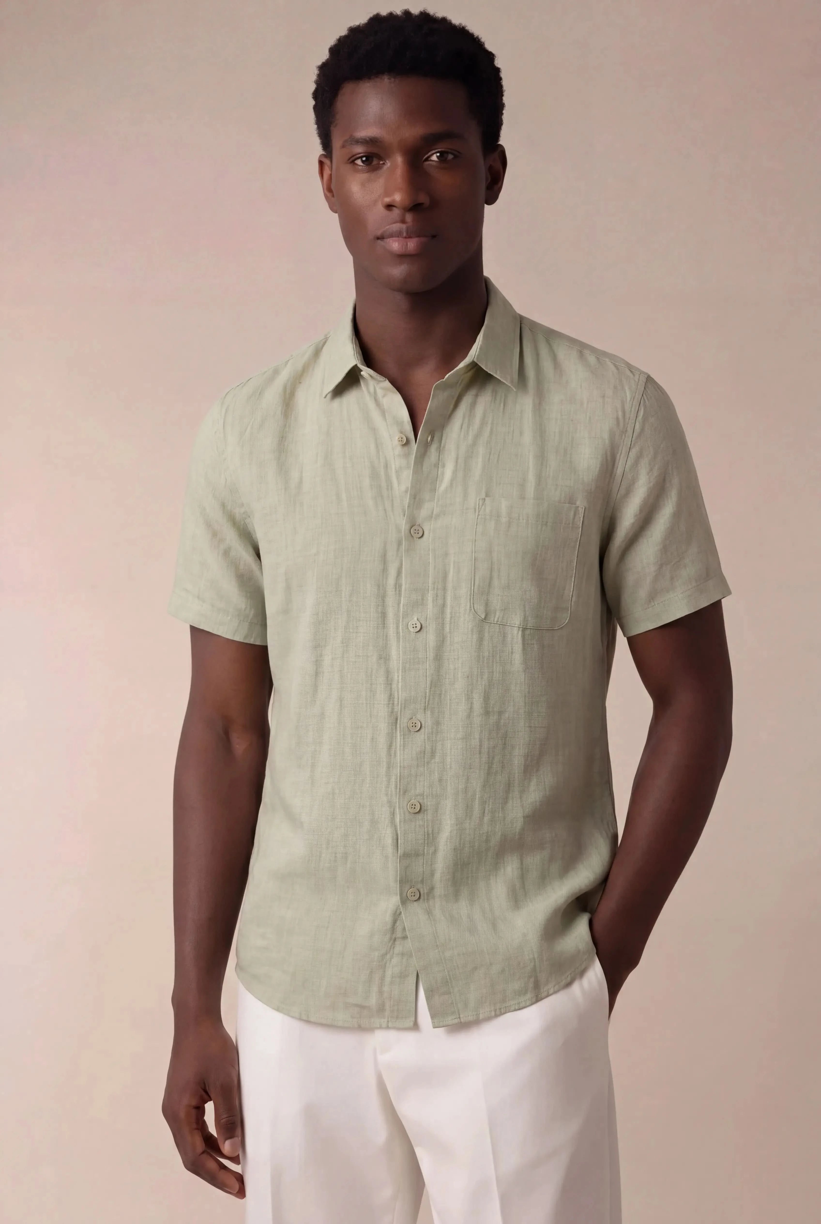 Relvino Linen Shirt Mint Green