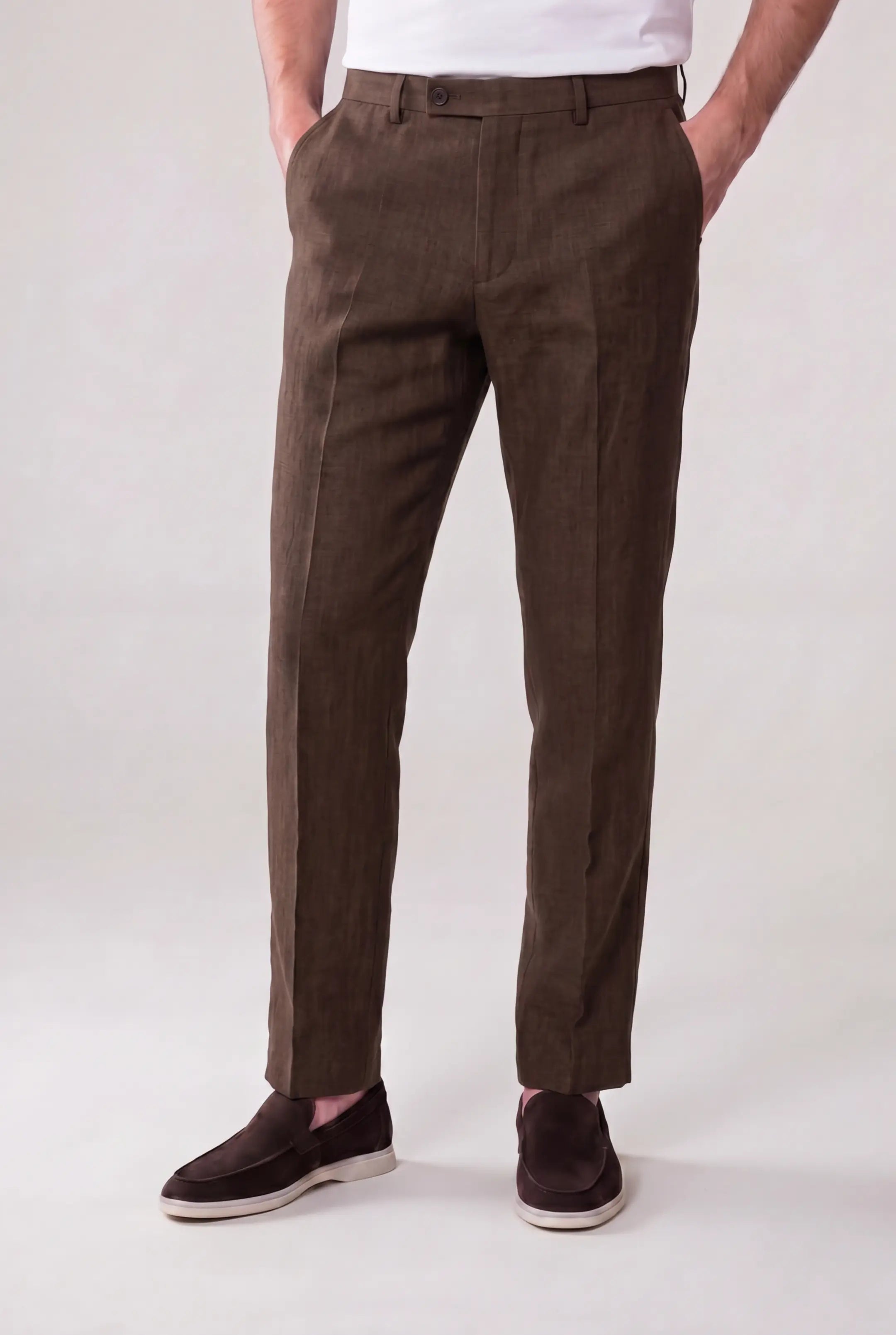 Brelvino Linen Trousers Brown