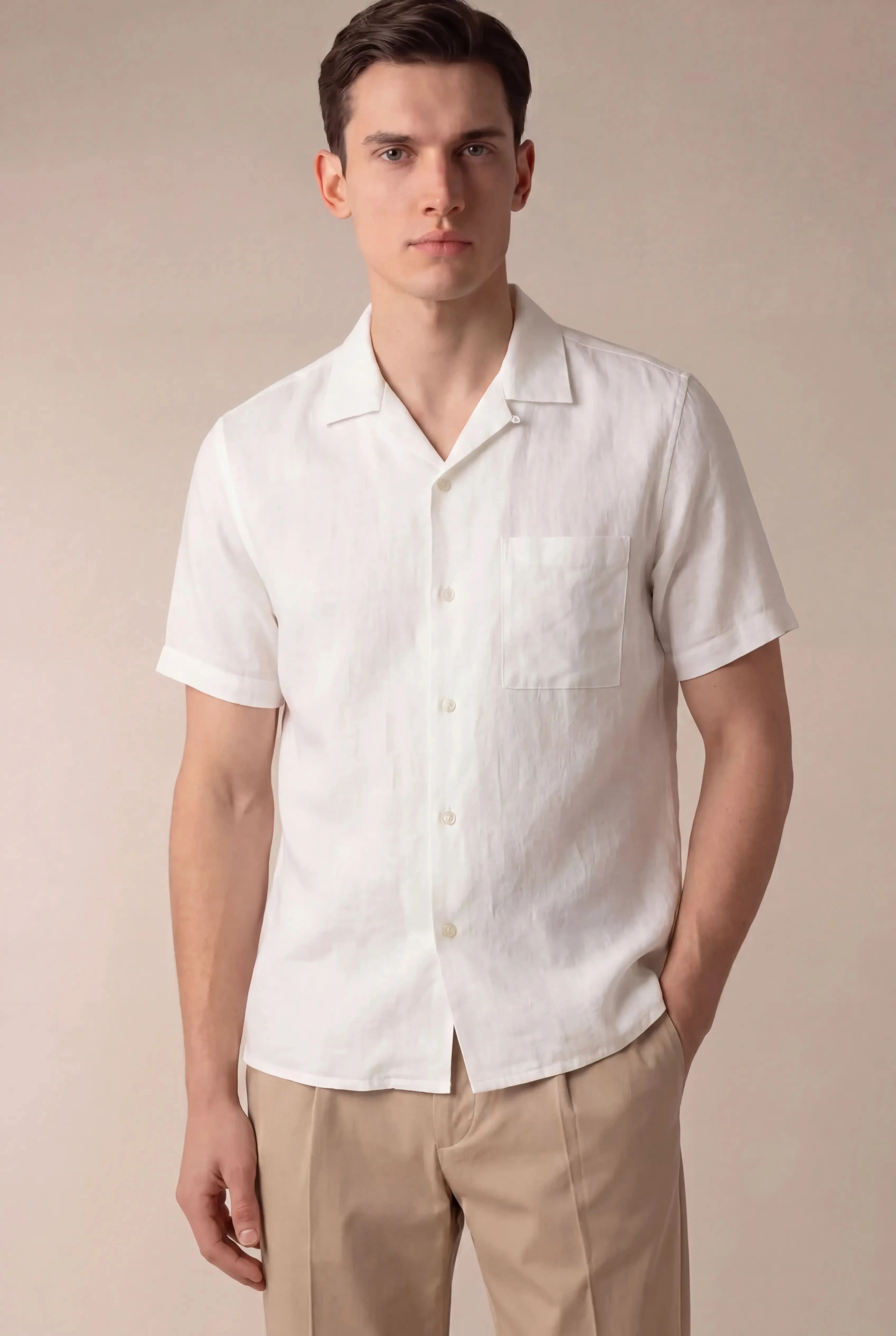 Mireno Linen Shirt White