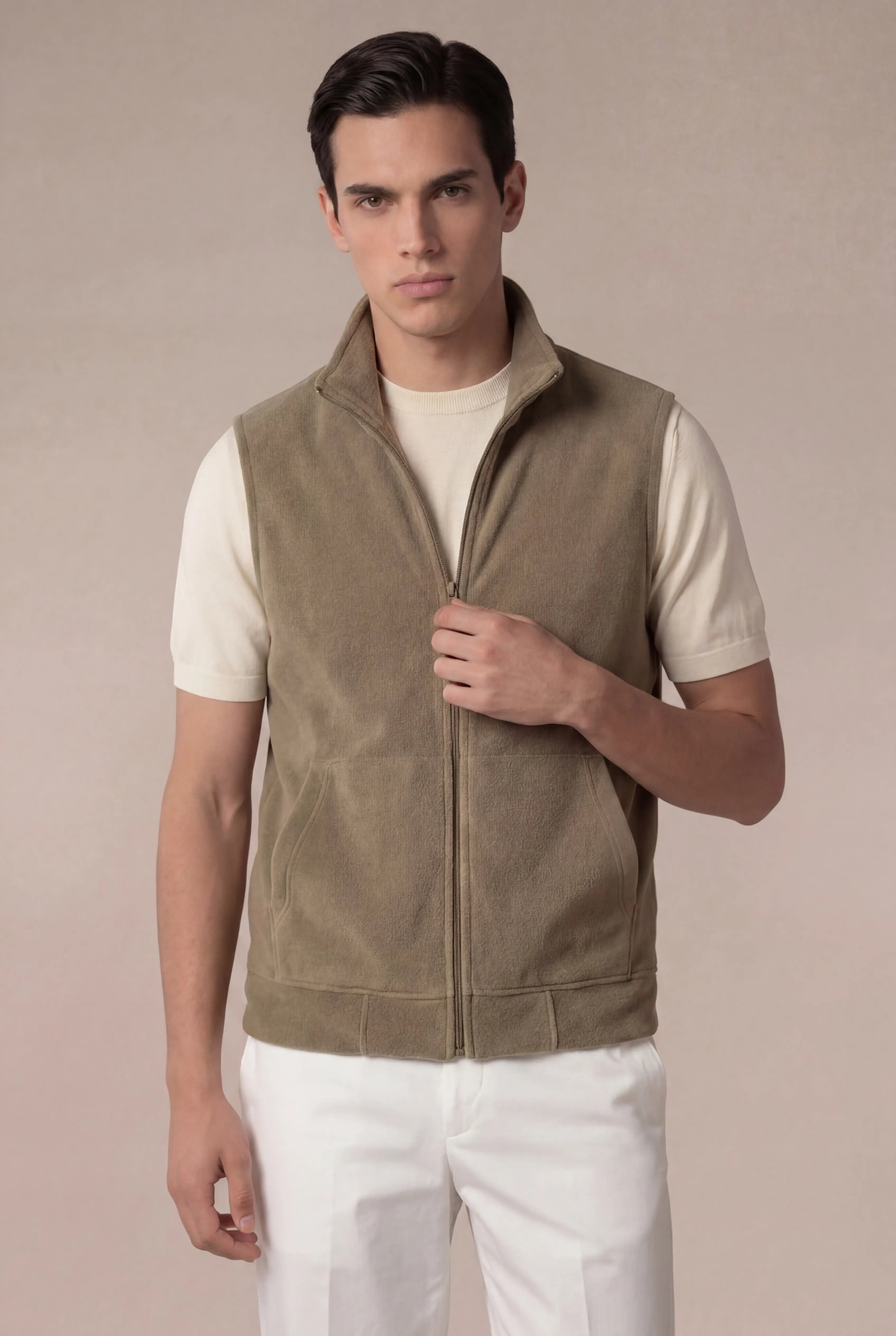 Corvaro Fleece Vest Khaki