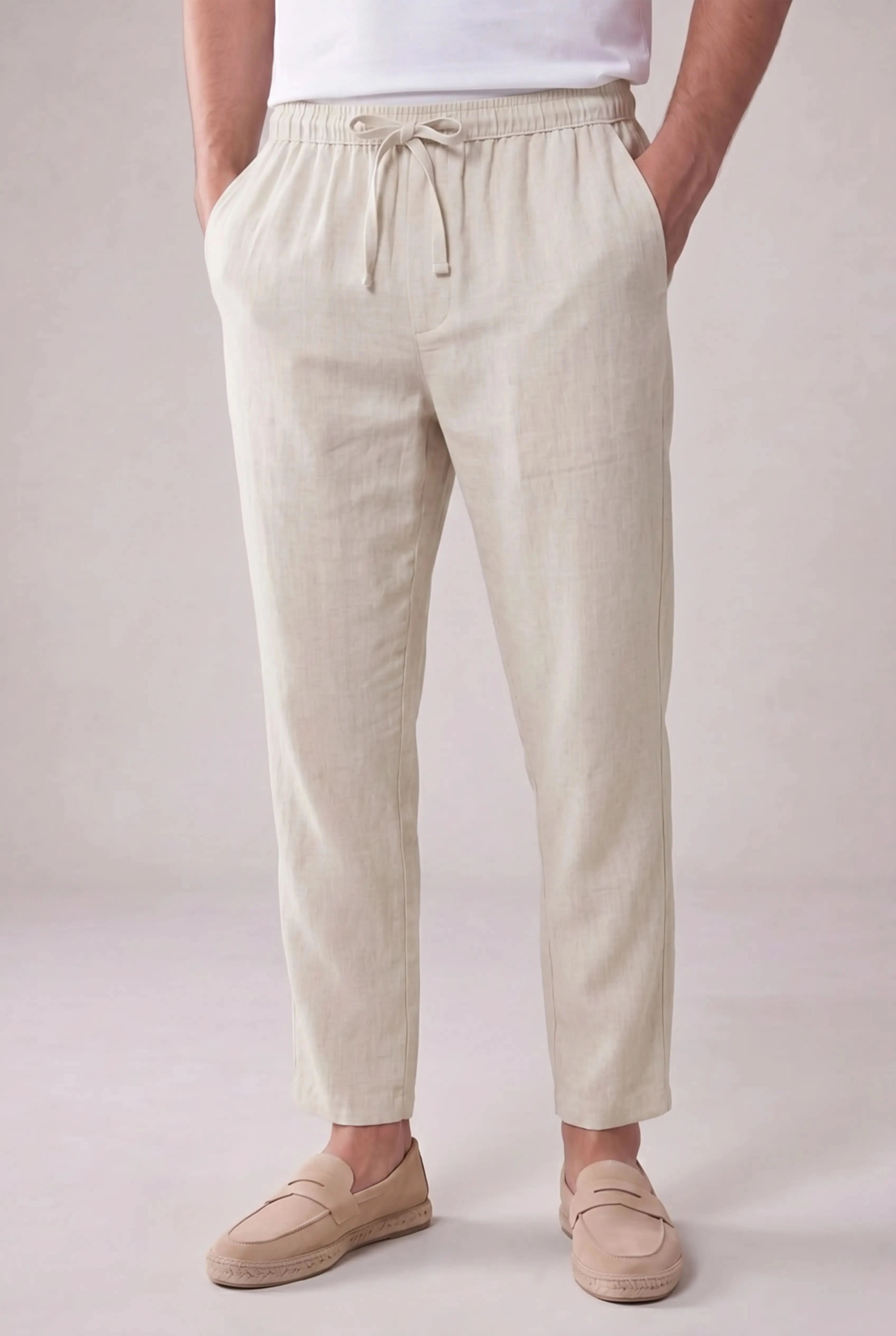 Belvaro Linen Trousers Beige