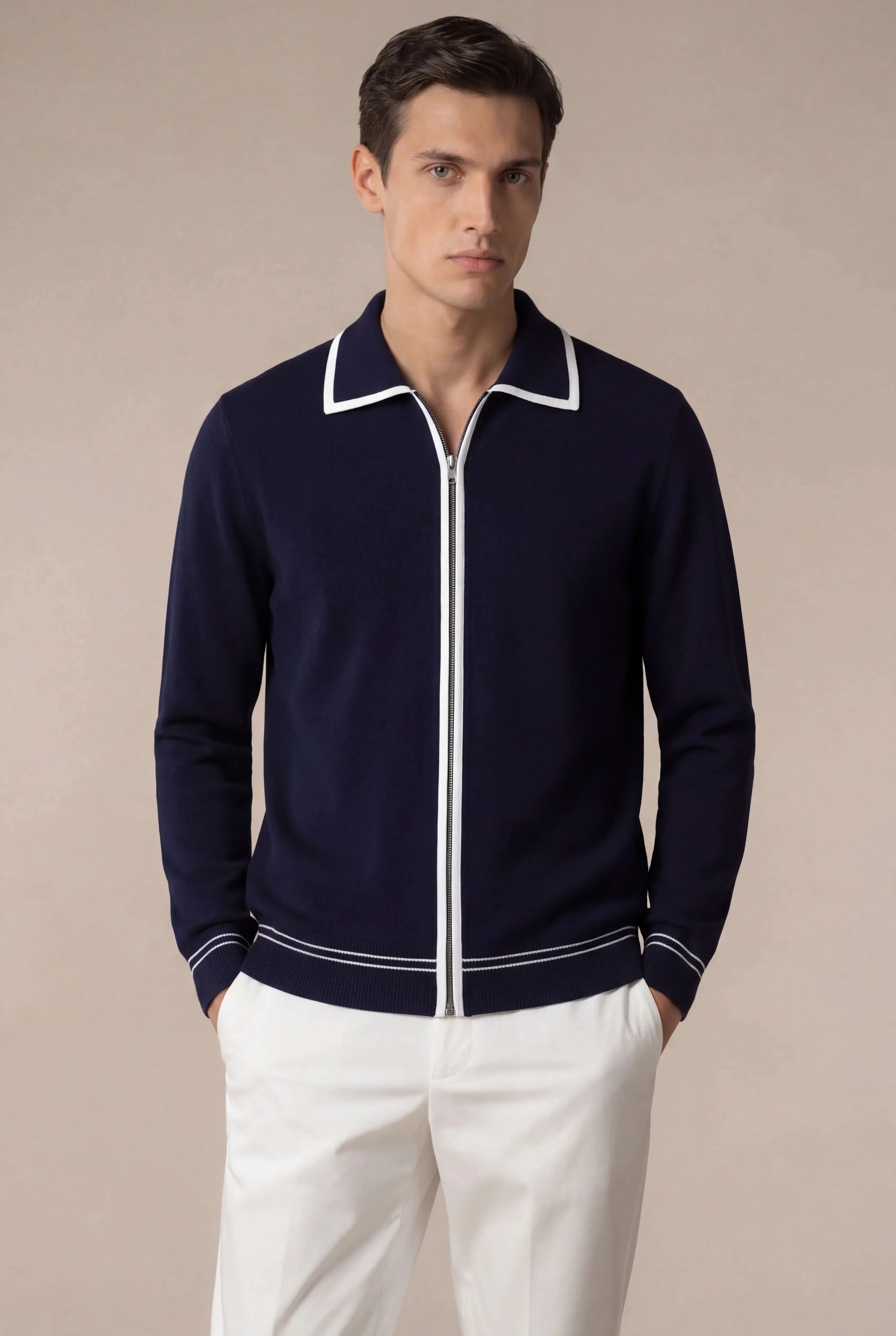 Carveli Classic City Zip Up Navy