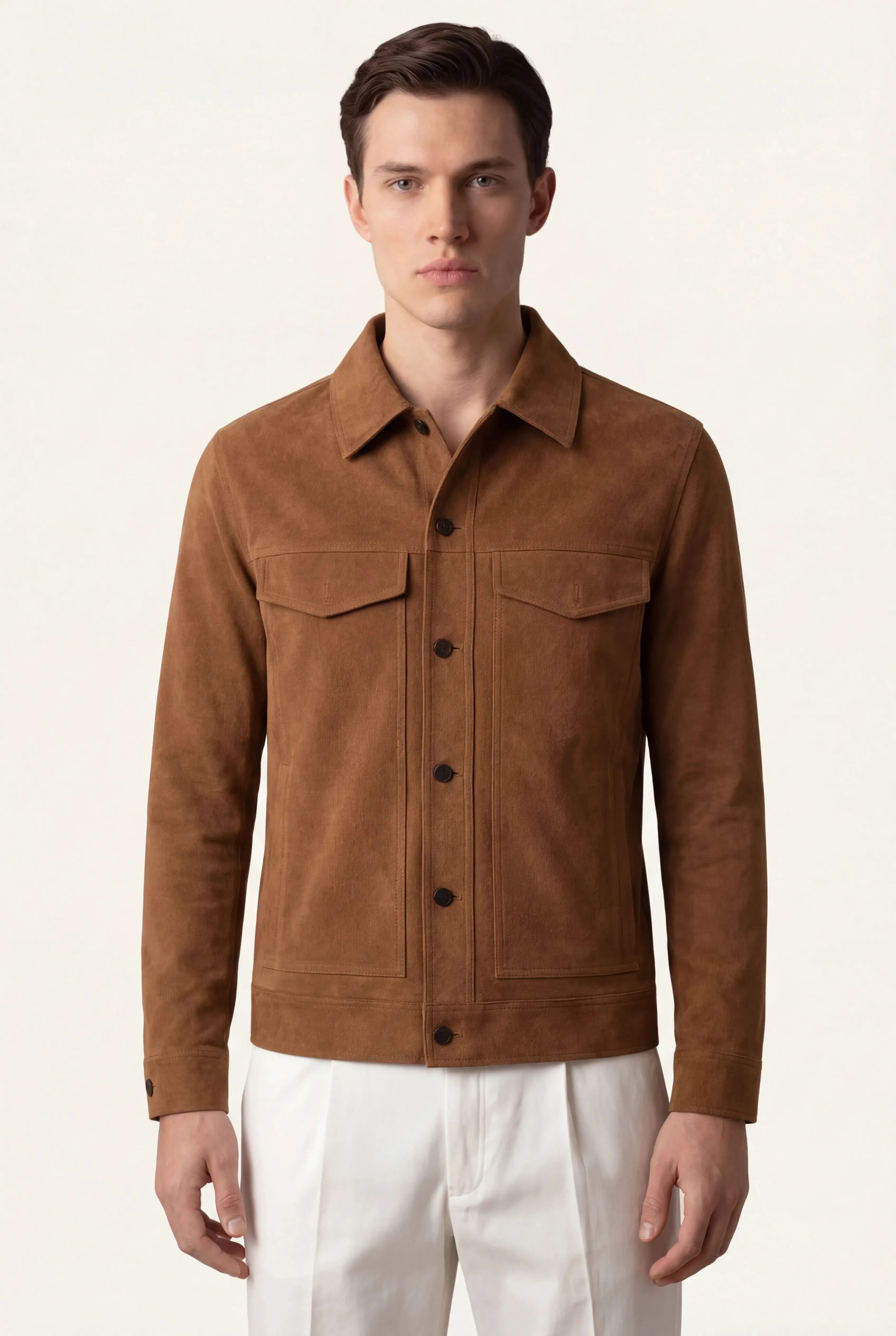 Brown Light Suede Jacket