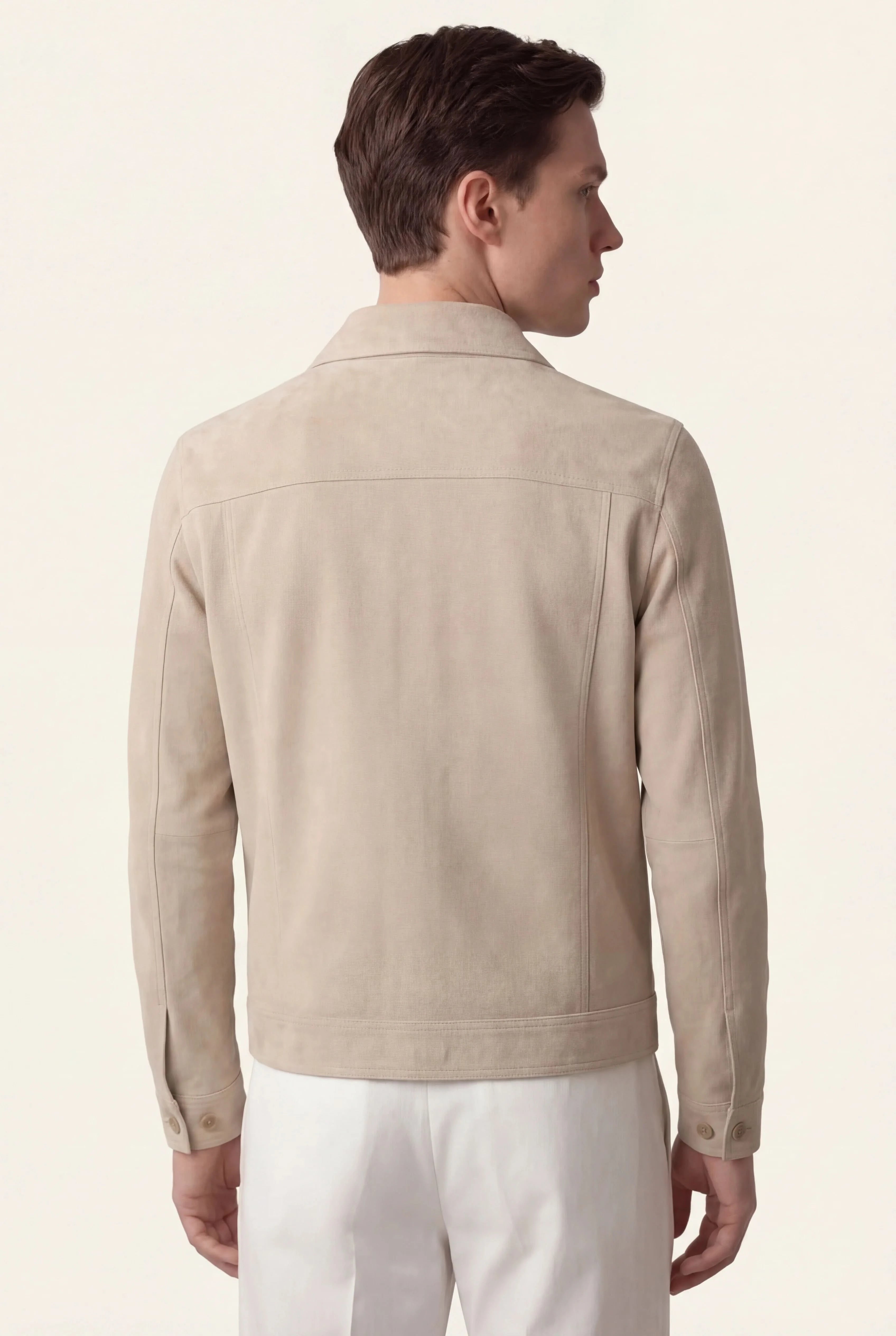 Light Beige Suede Jacket