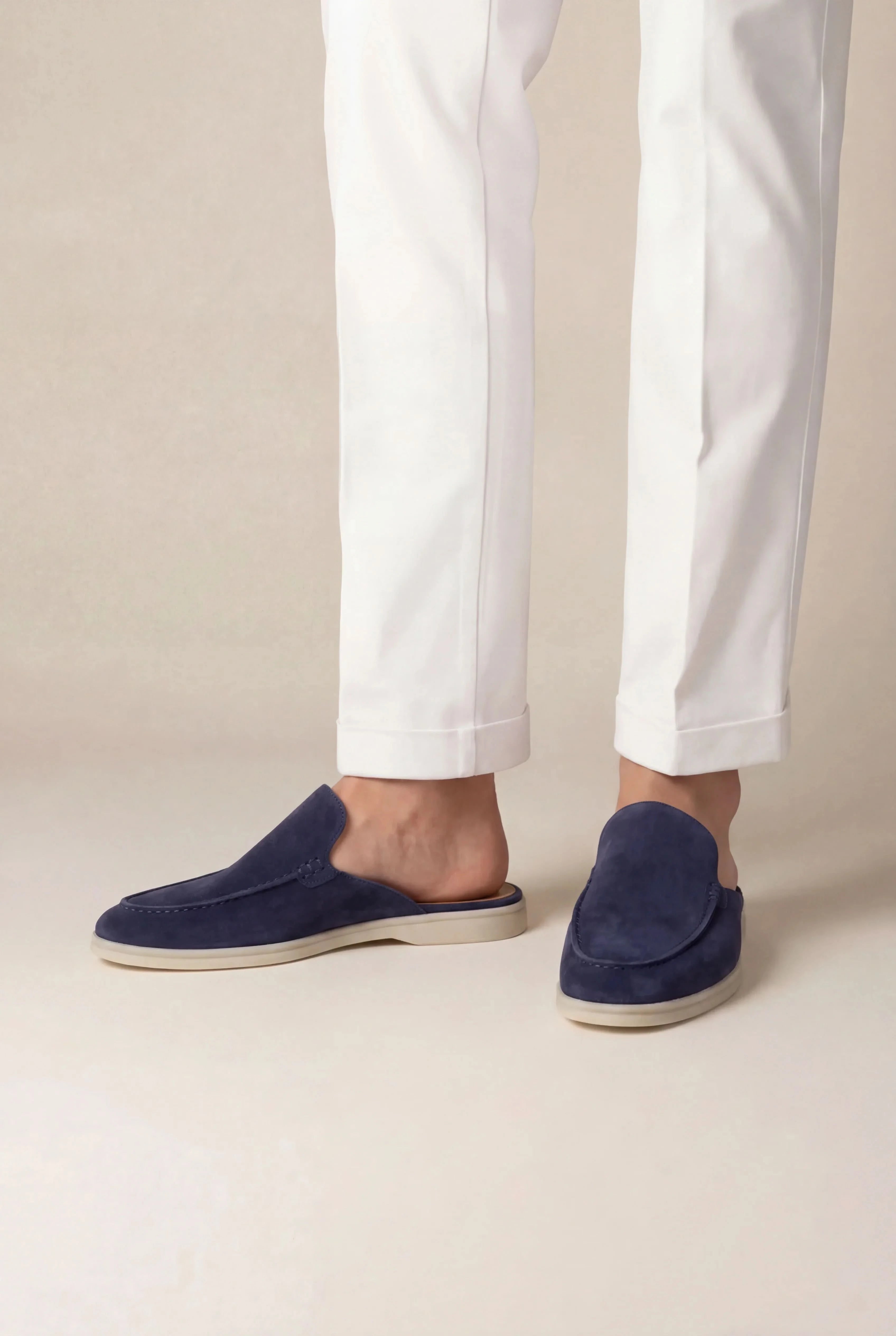 Suède Yacht Mule Navy