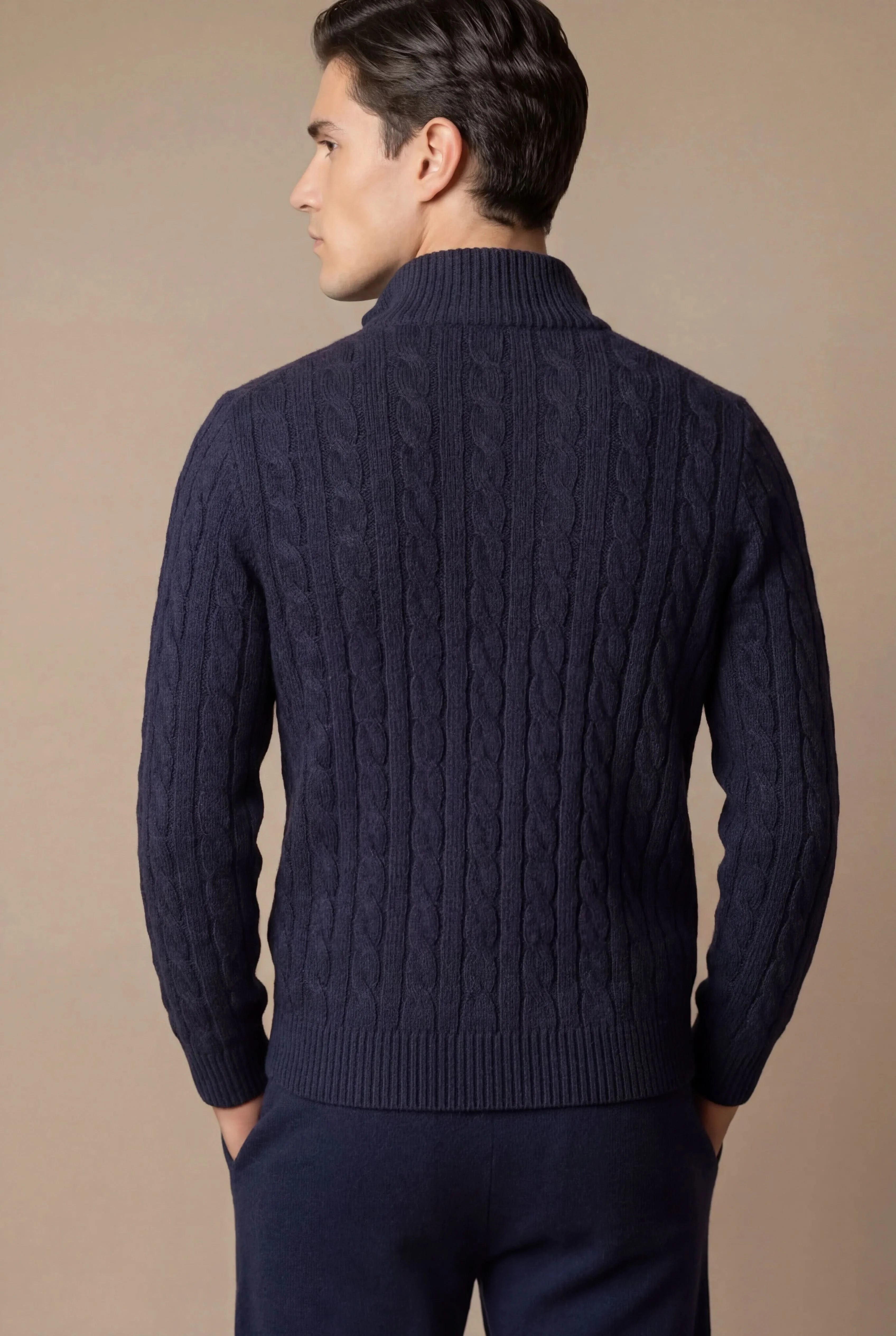 Sero Cable Knit Navy