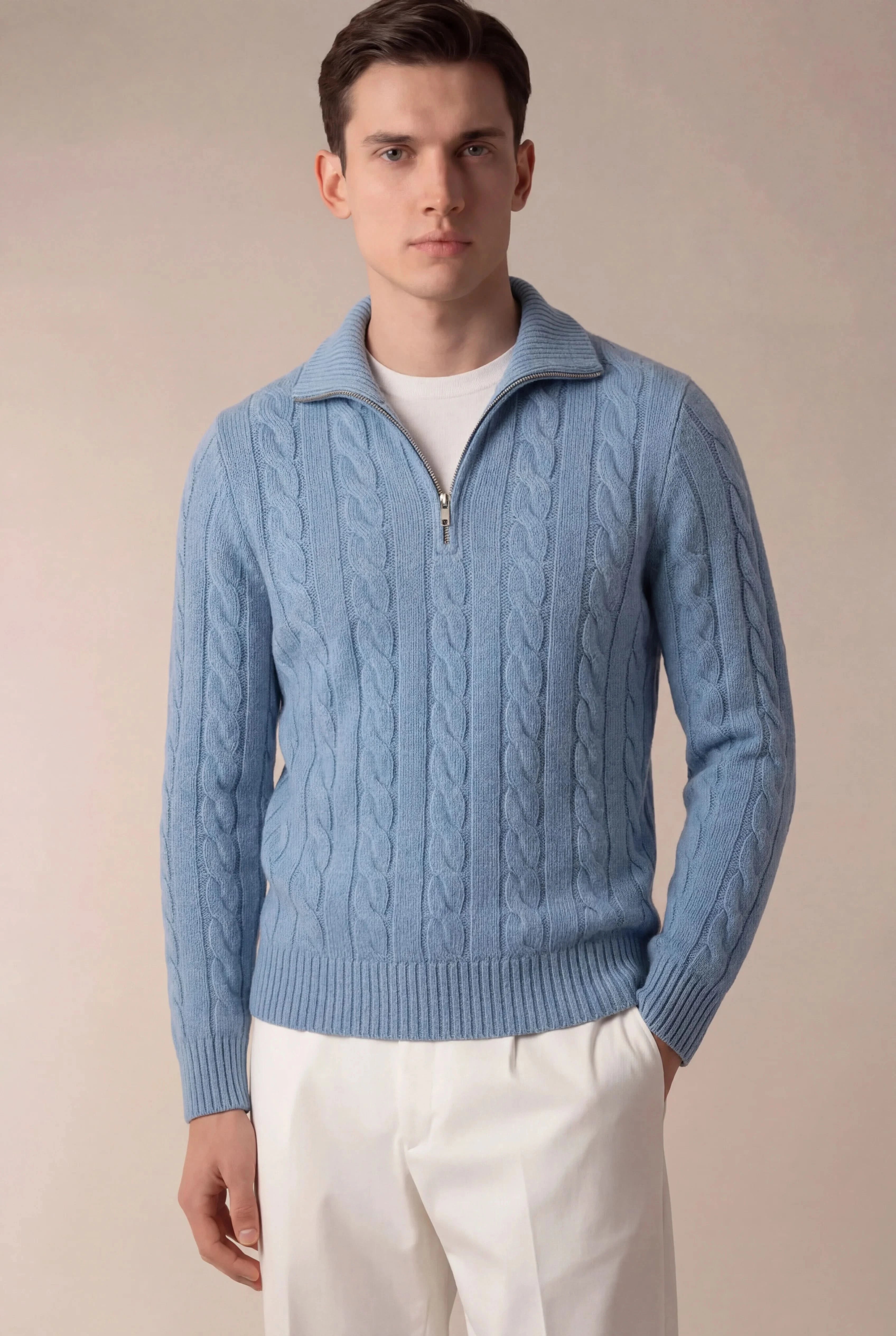 Sero Cable Knit Light Blue