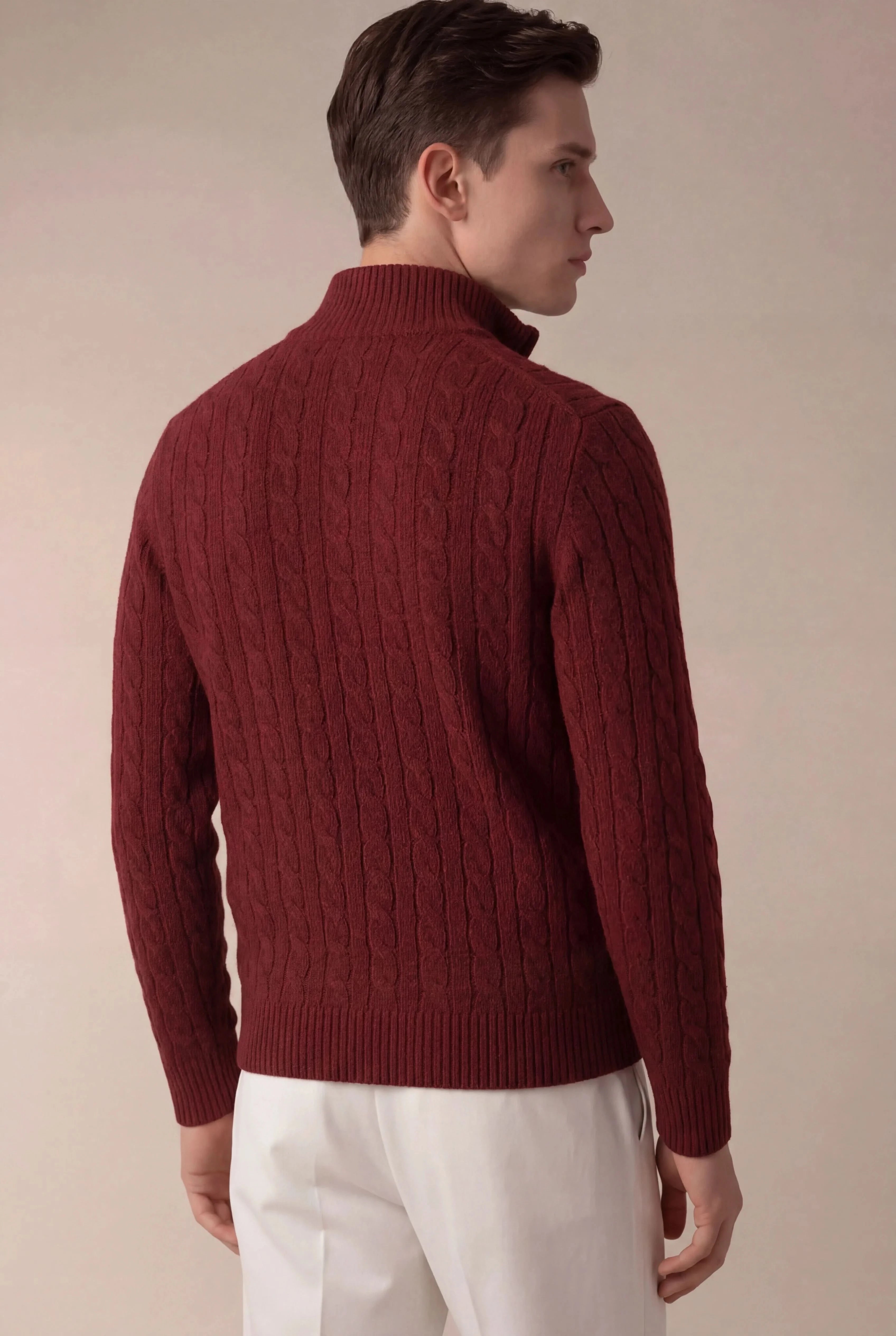 Sero Cable Knit Burgundy