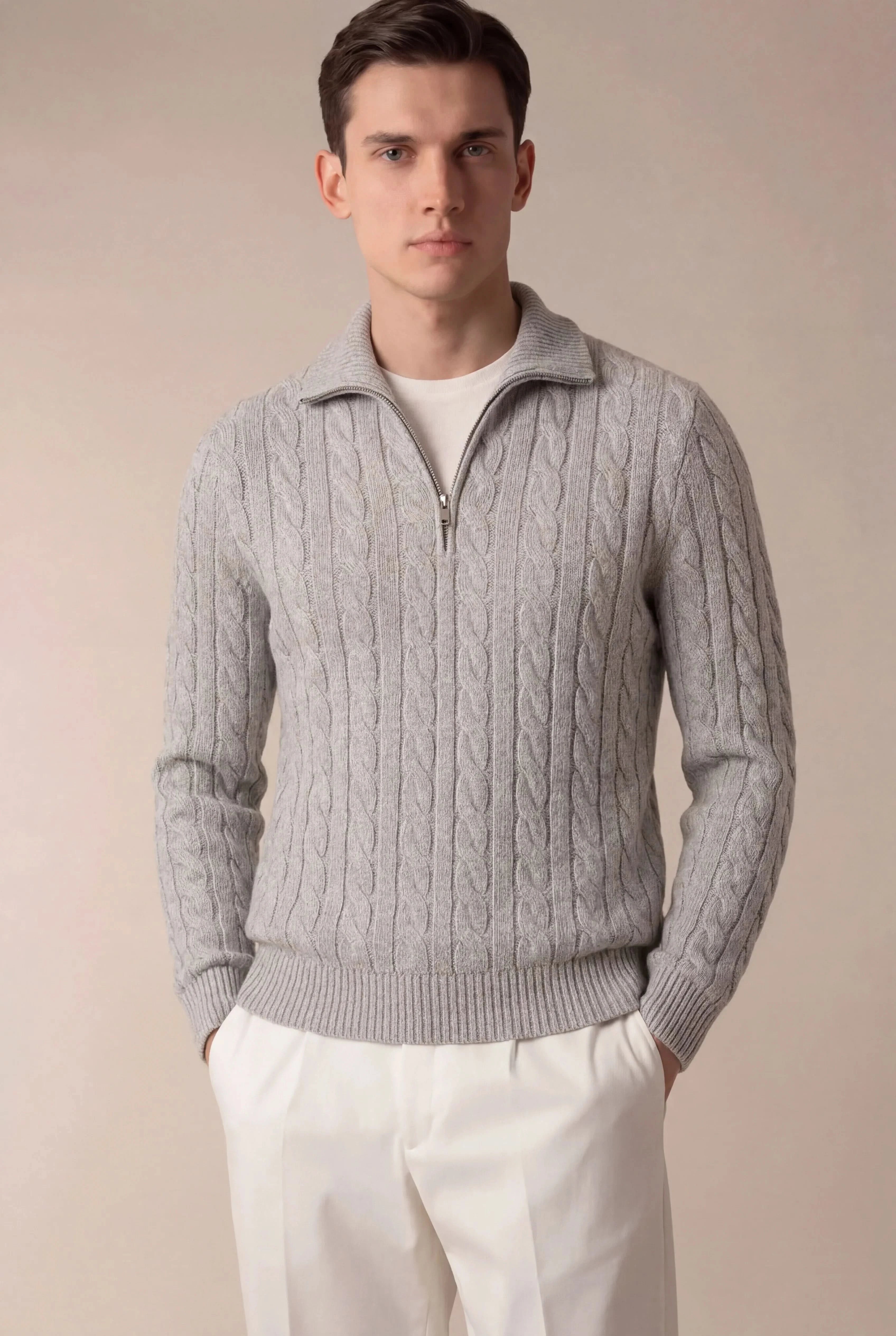 SERO CABLE KNIT GREY