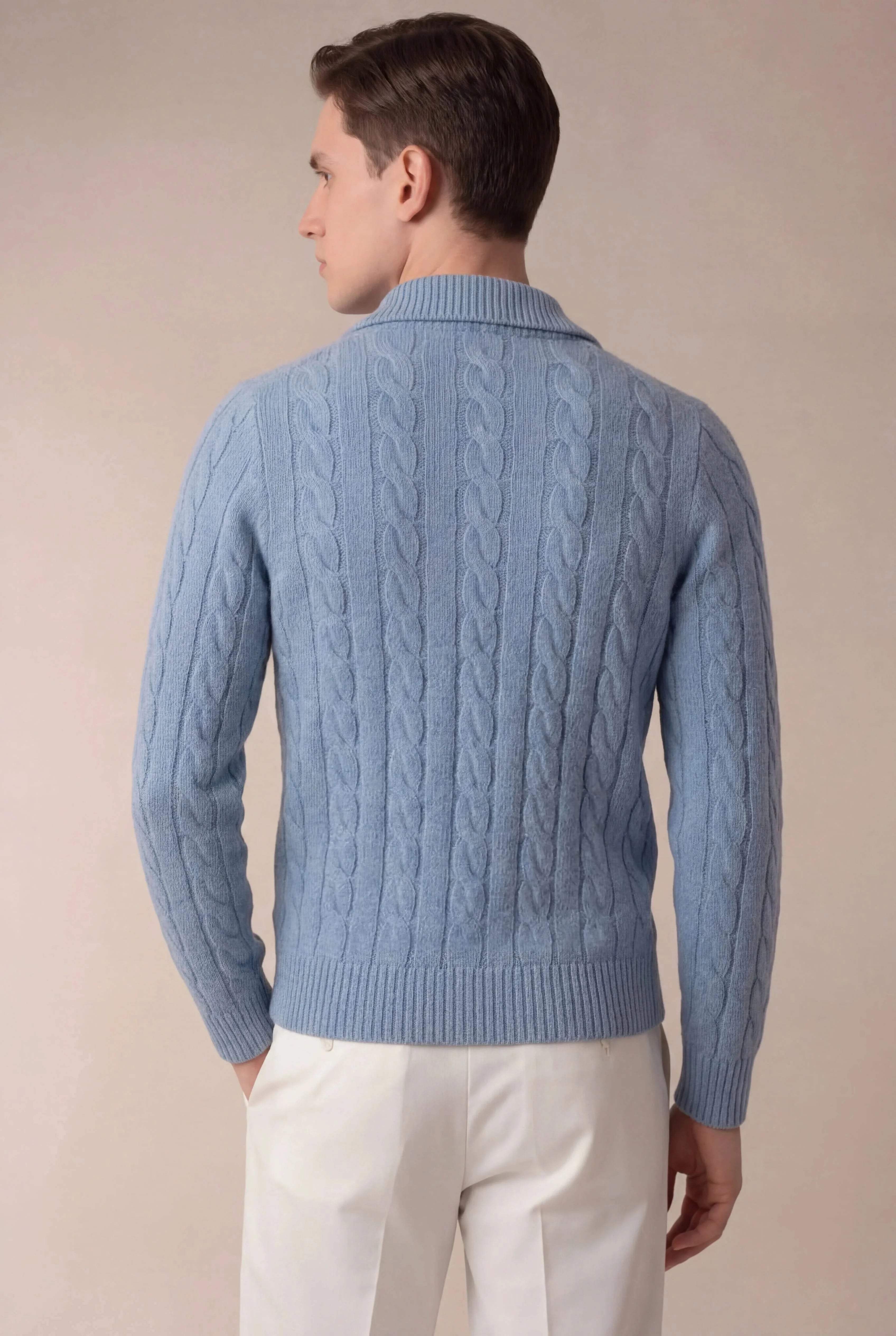 Sero Zip Knit Light Blue