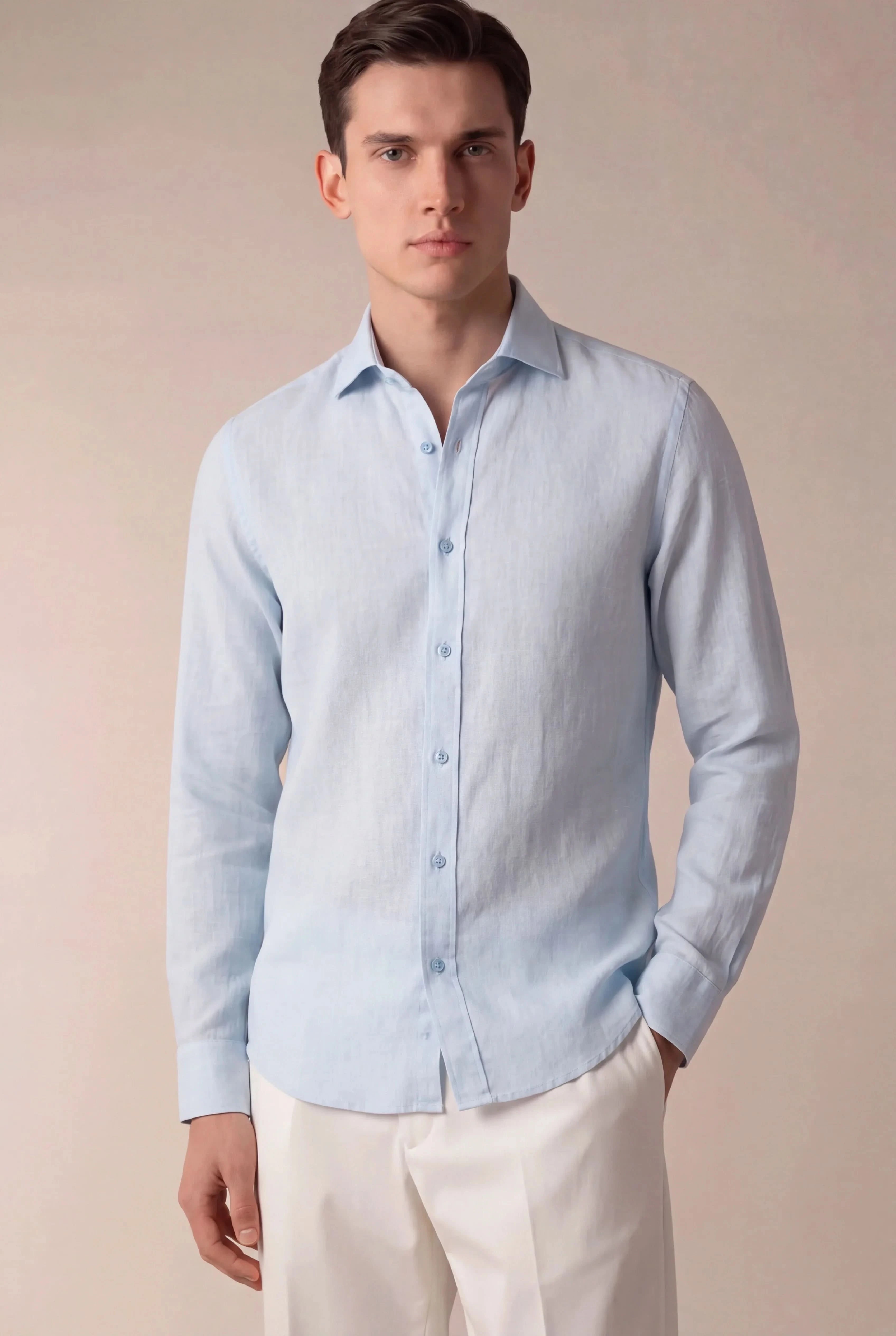 Capri Linen Shirt Light Blue