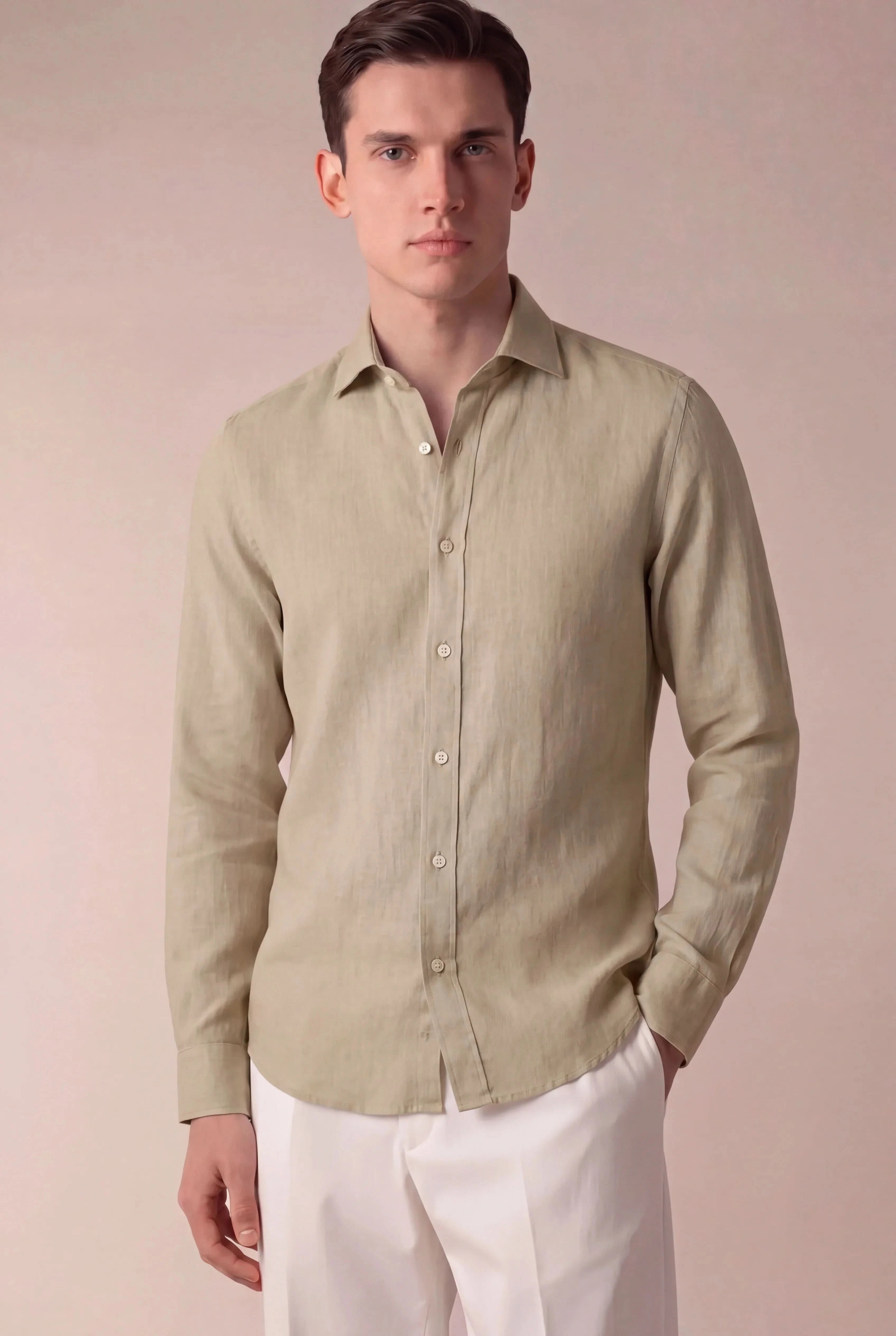 Capri Linen Shirt Beige