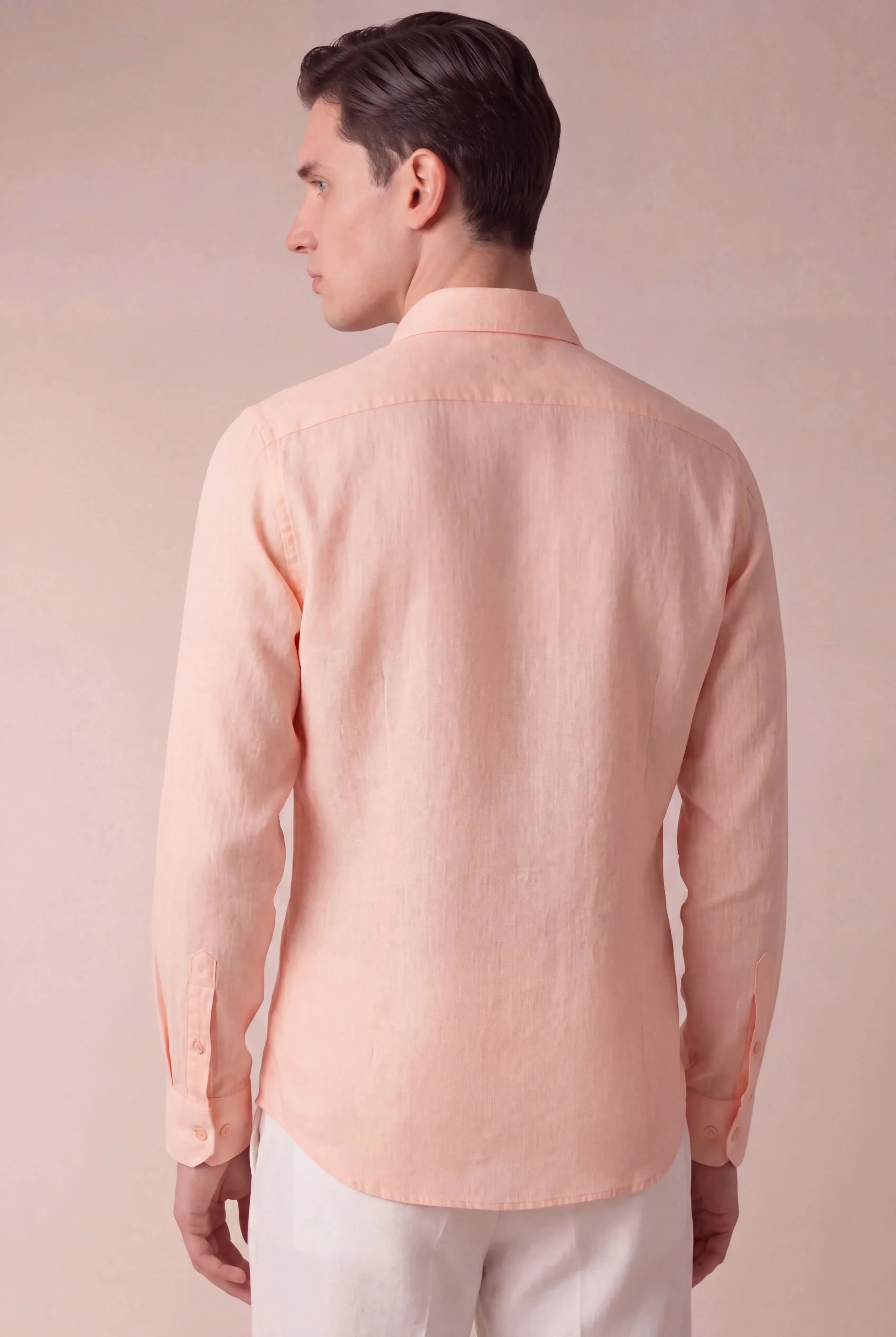 Capri Linen Shirt Salmon