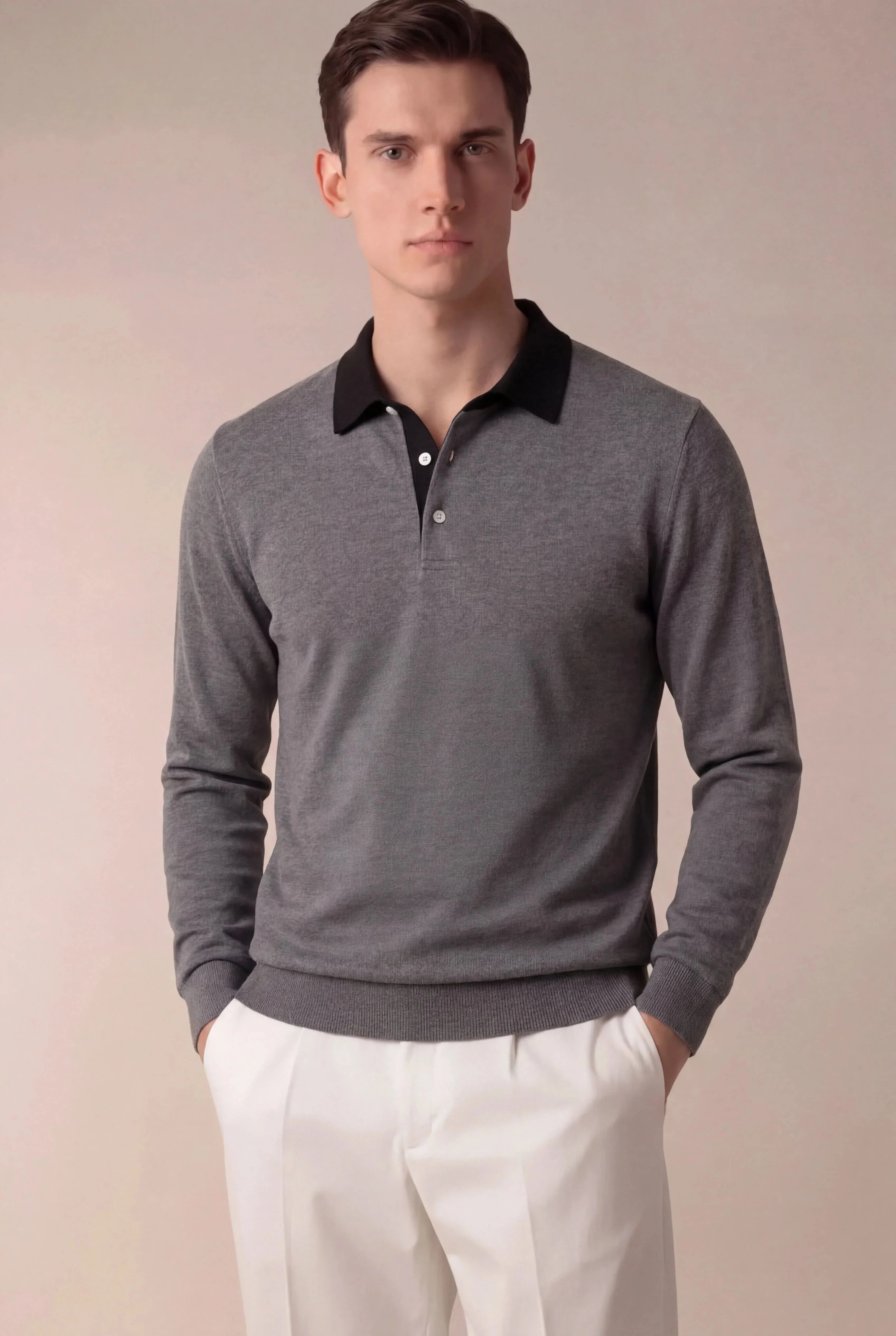 Polo Knit Grey
