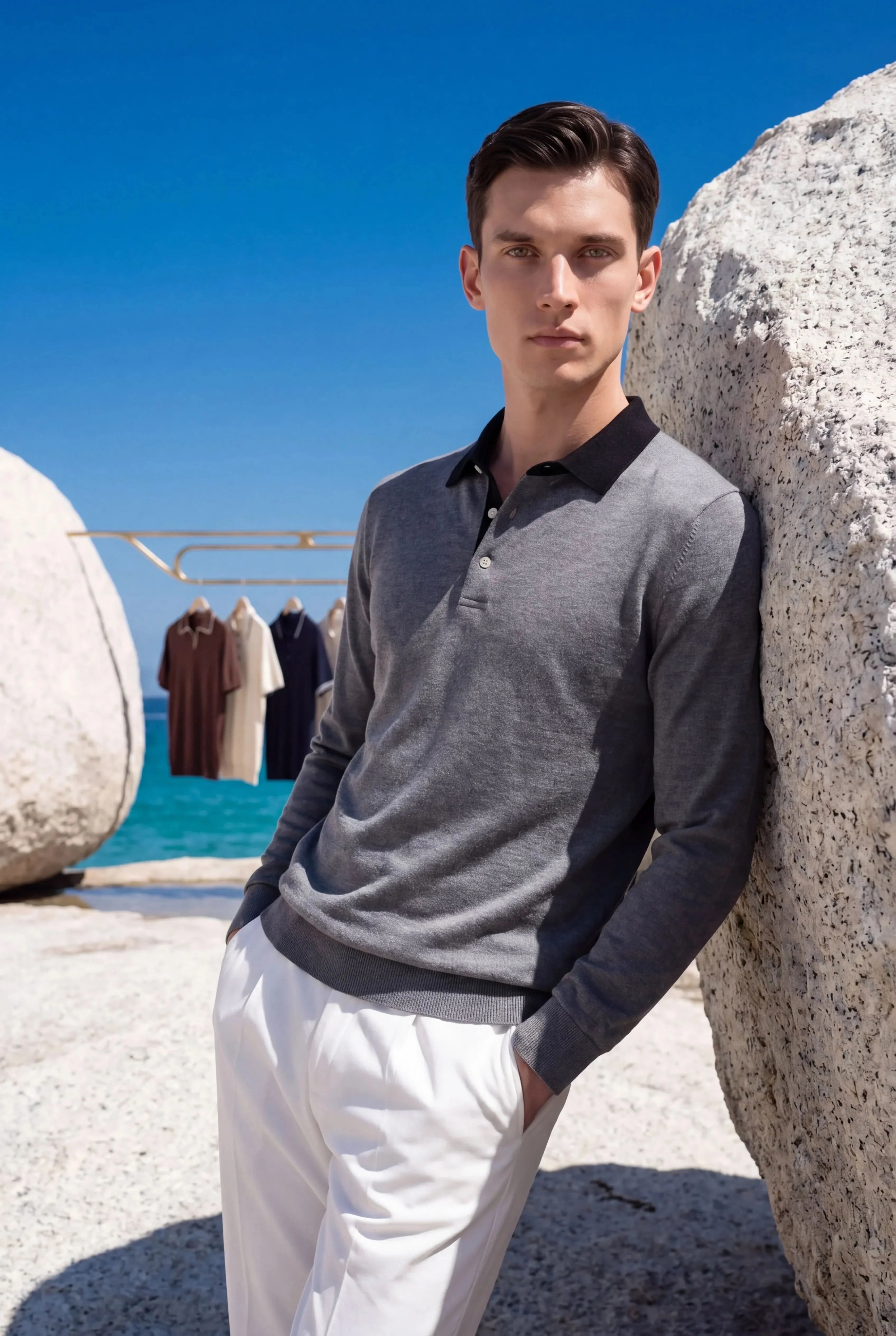 Polo Knit Grey