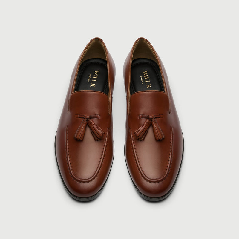 Tan Leather Tassel Loafer