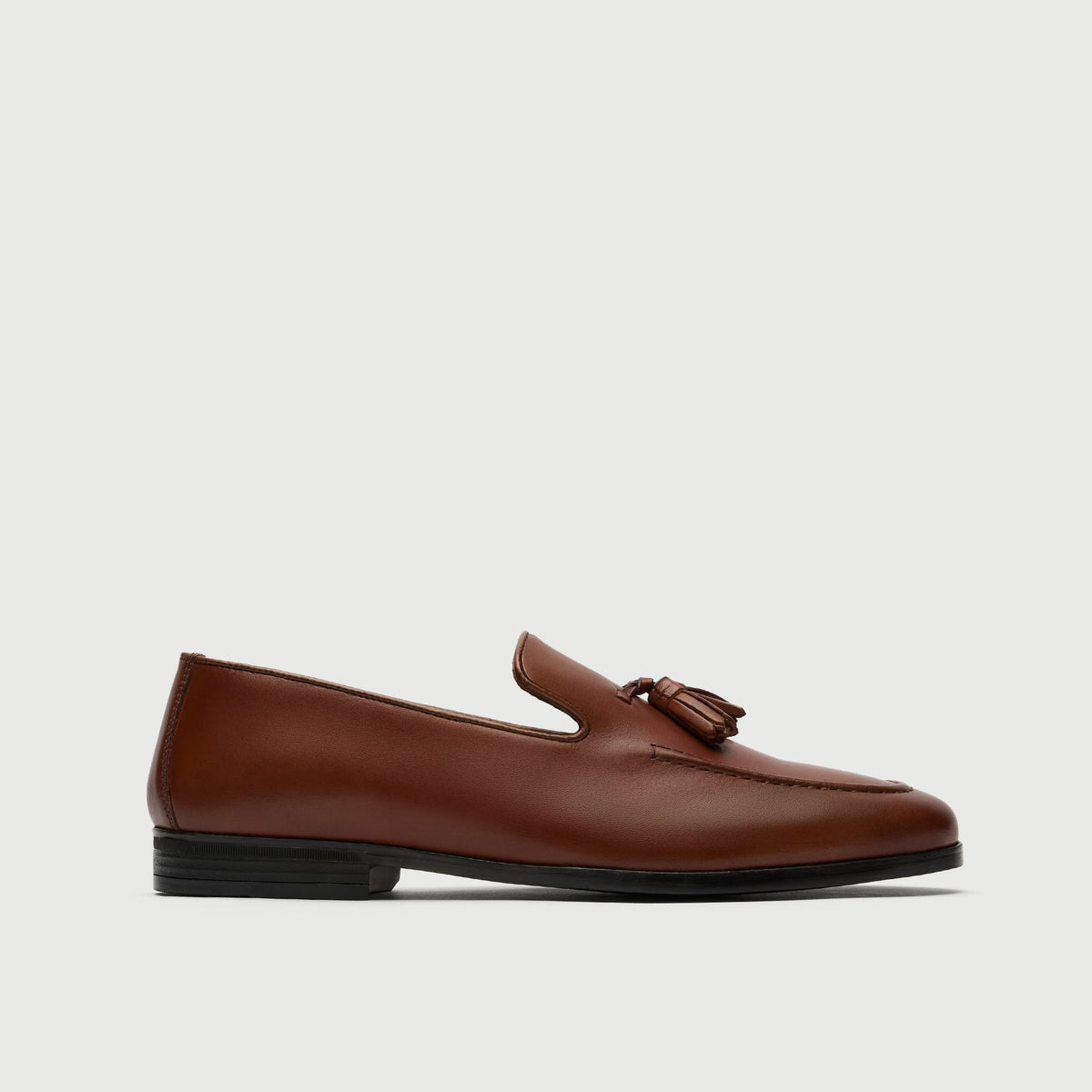 Tan Leather Tassel Loafer