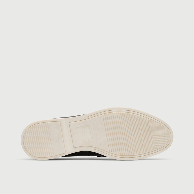 Black Leather Slip On Loafer