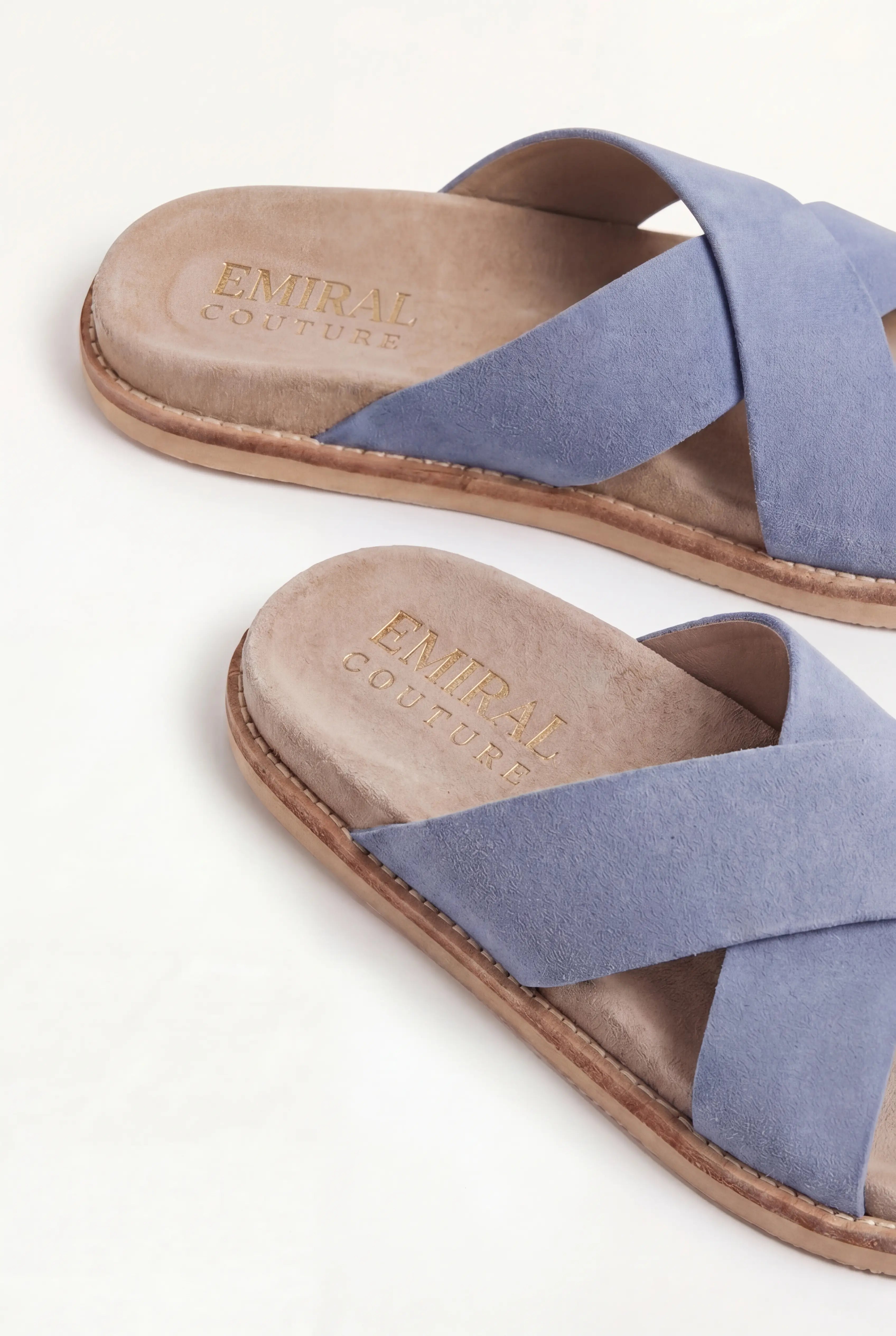 Brescaro Suède Cross Slide Lavender Blue
