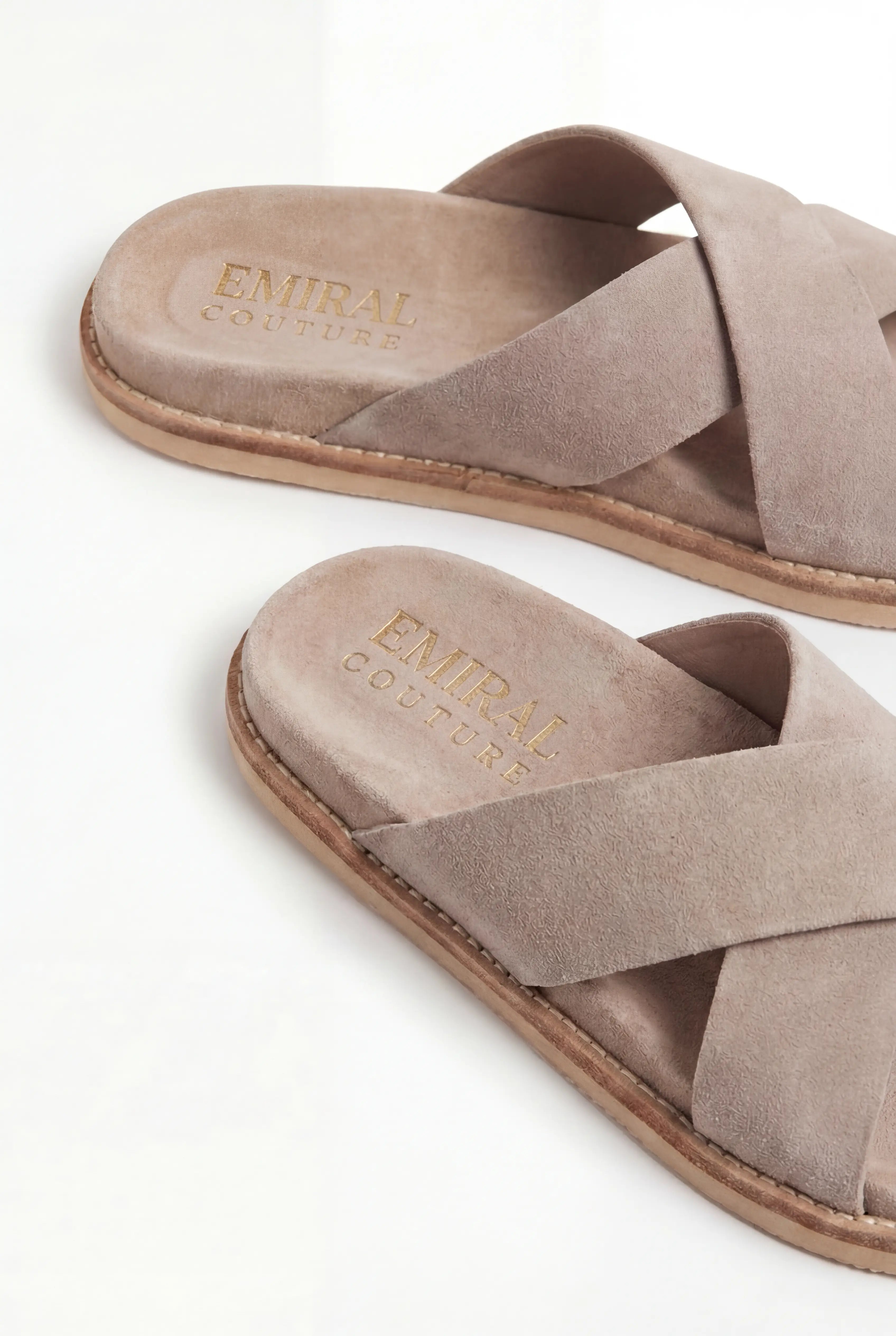 Brescaro Suède Cross Slide Beige