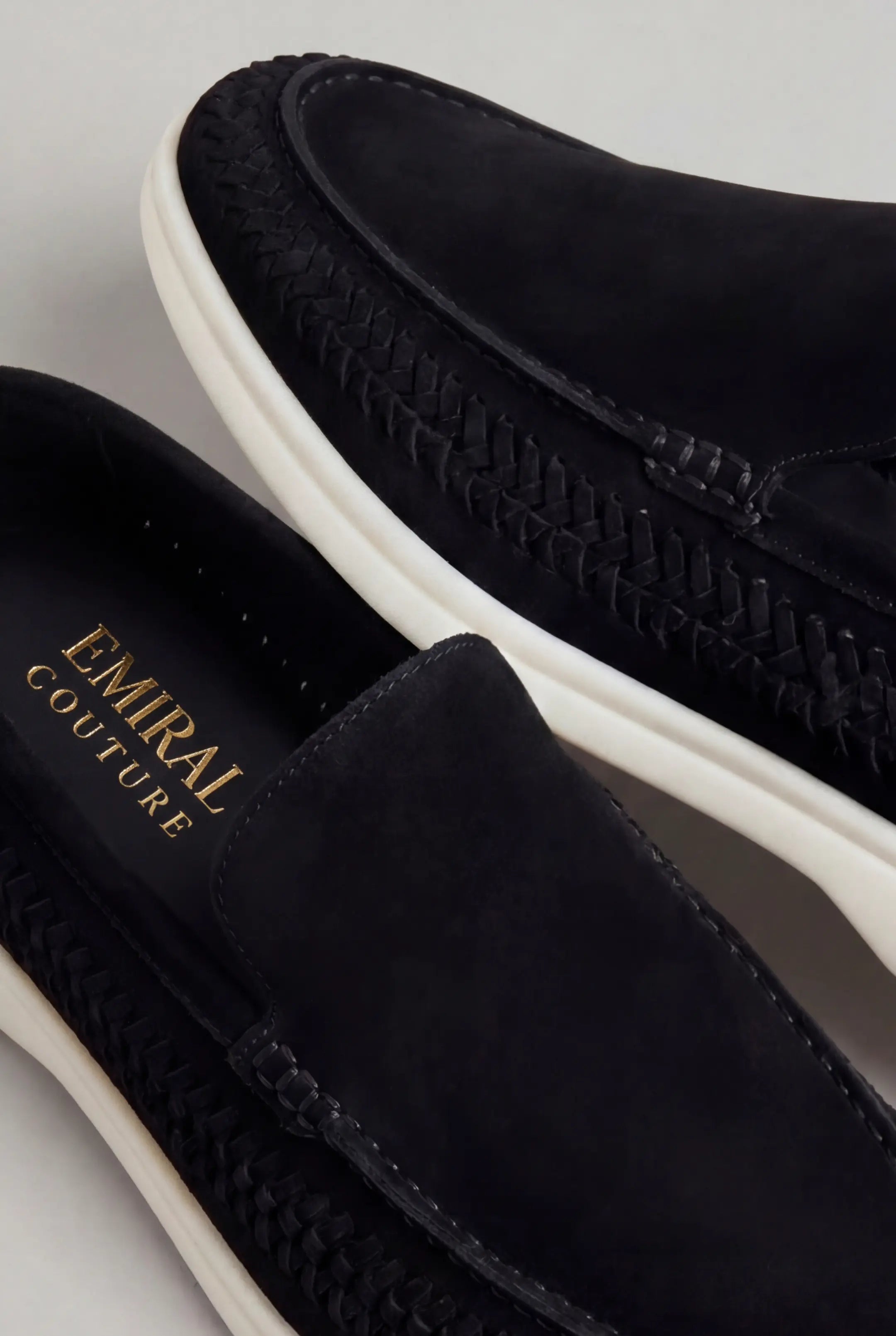 Nervino Suède Woven Loafer Black