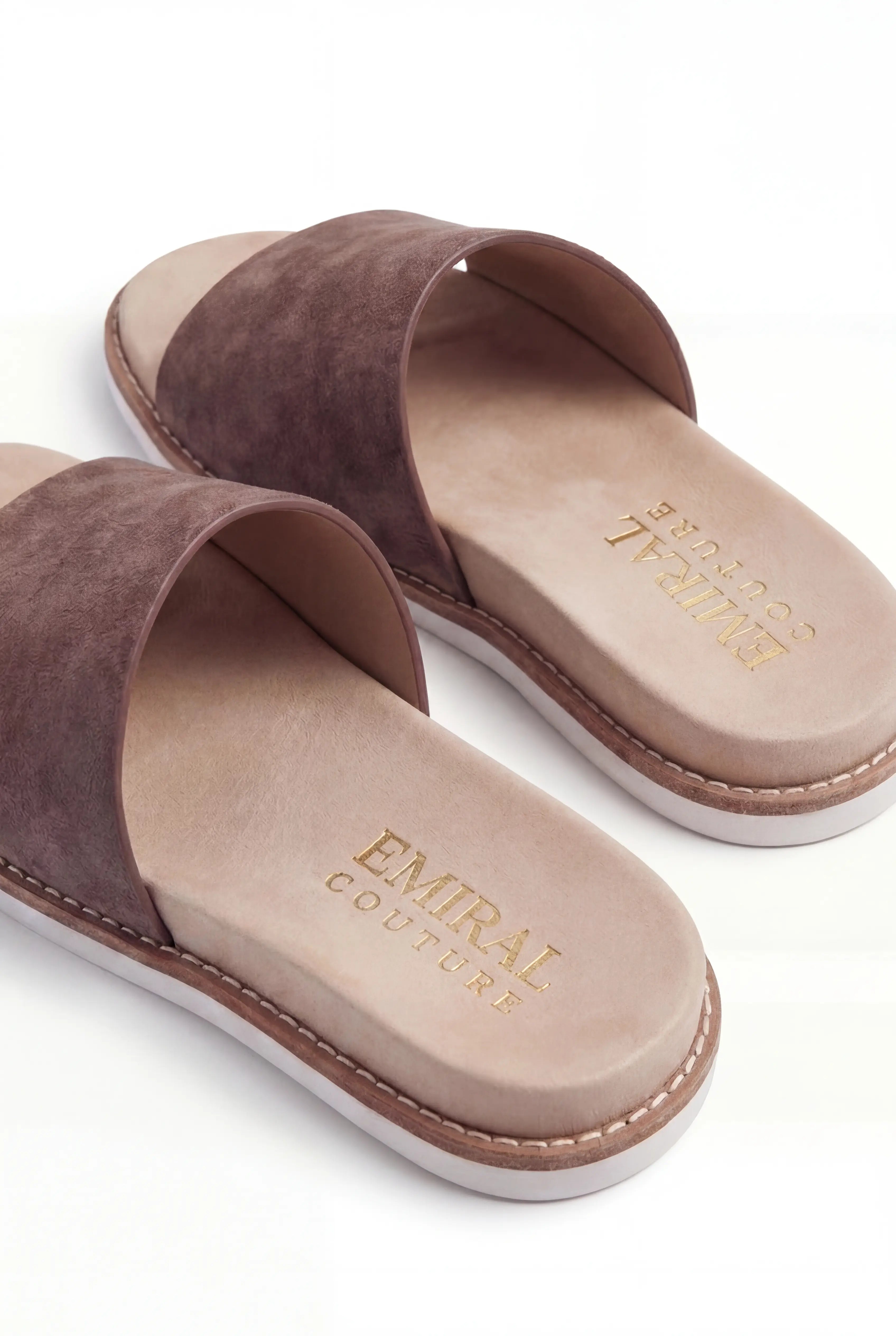 Nervaro Leather Slip Grey Brown
