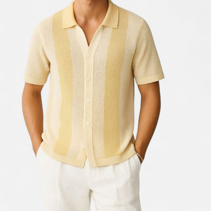 The Gentleman’s Brand | Vintage Yellow Knit Polo Shirt – Retro Warmth, Modern Refinement