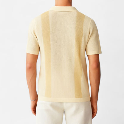 The Gentleman’s Brand | Vintage Yellow Knit Polo Shirt – Retro Warmth, Modern Refinement