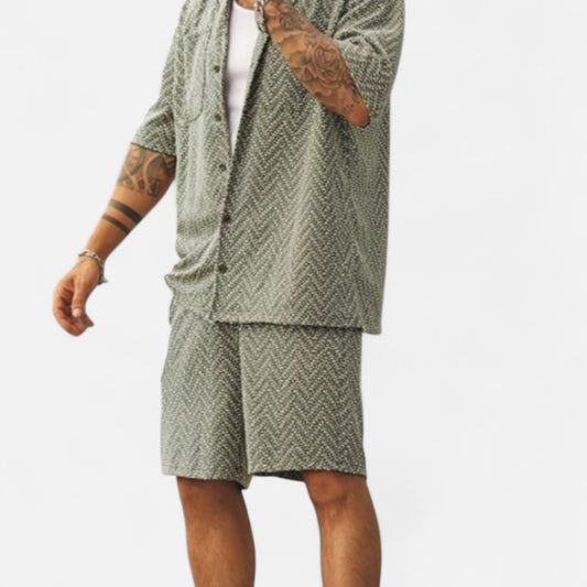 The Gentleman’s Brand | 2-Piece Summer Knit Set for Men – Relaxed Fit – Coordinated Ease, Seasonal Texture