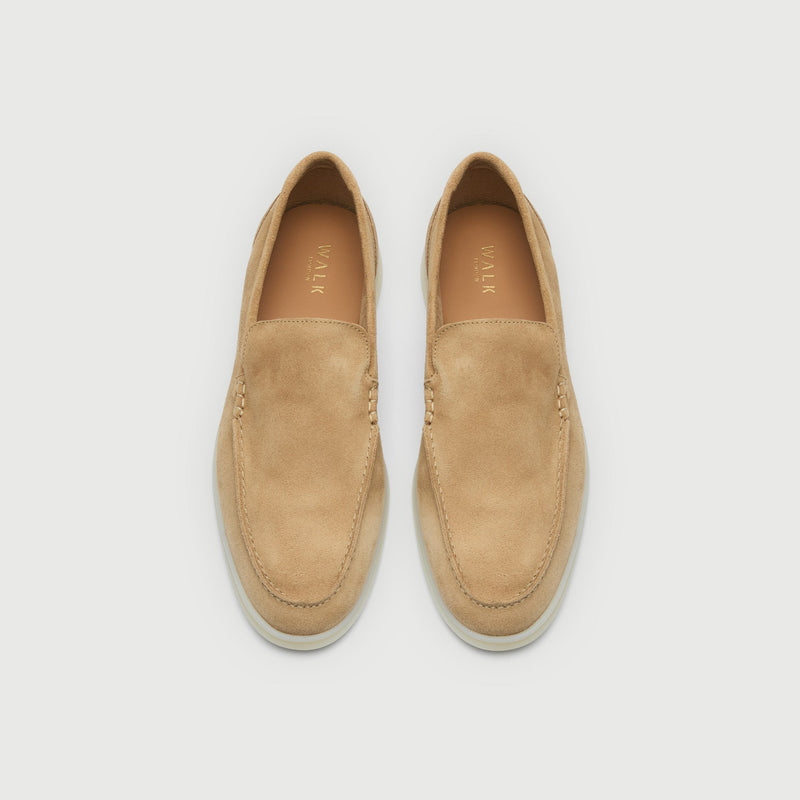 Taupe Suède Slip On Loafer