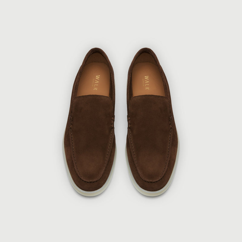 Brown Suède Slip On Loafer